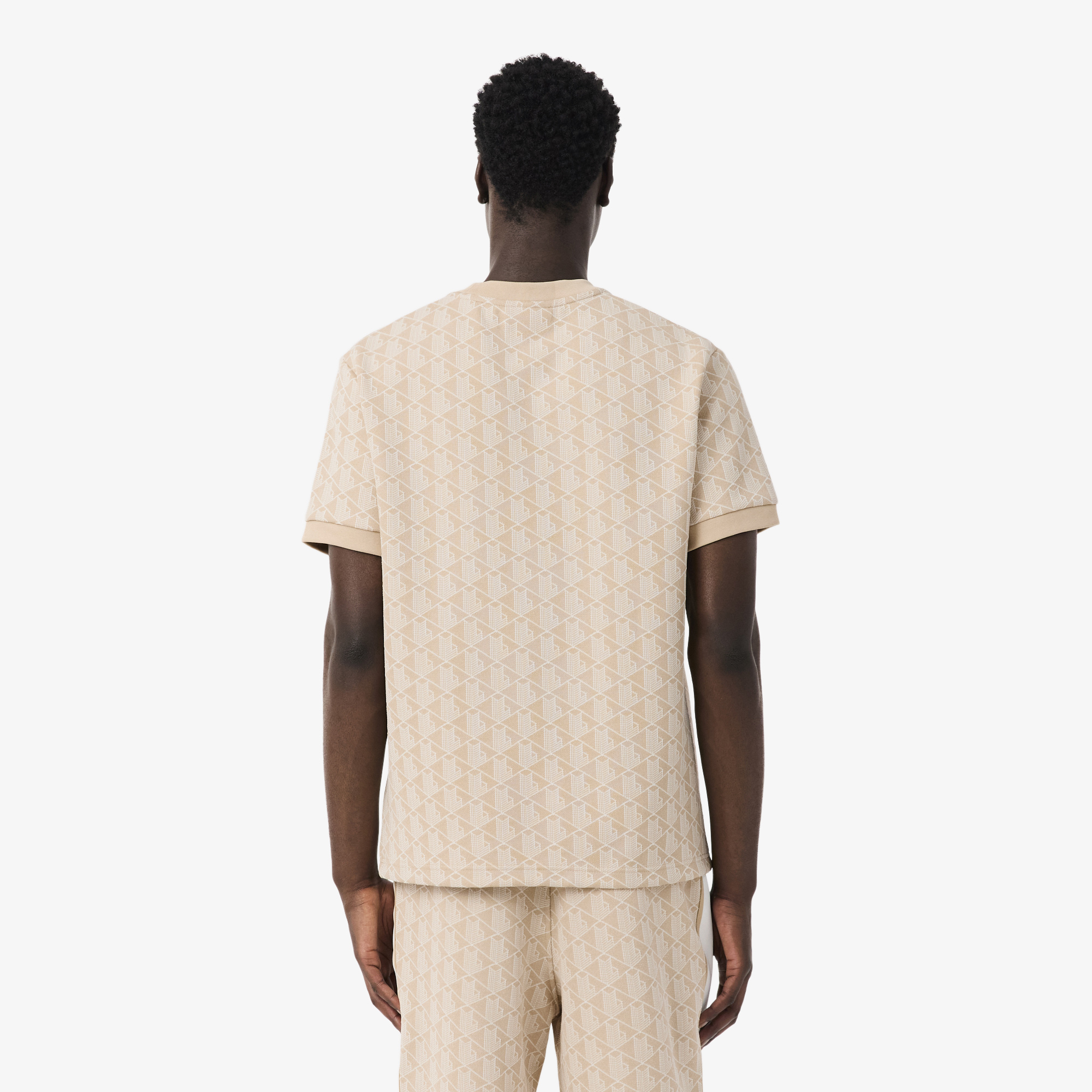 Áo Thun Lacoste Nam Dáng Suông Dệt Nổi Họa Tiết Monogram