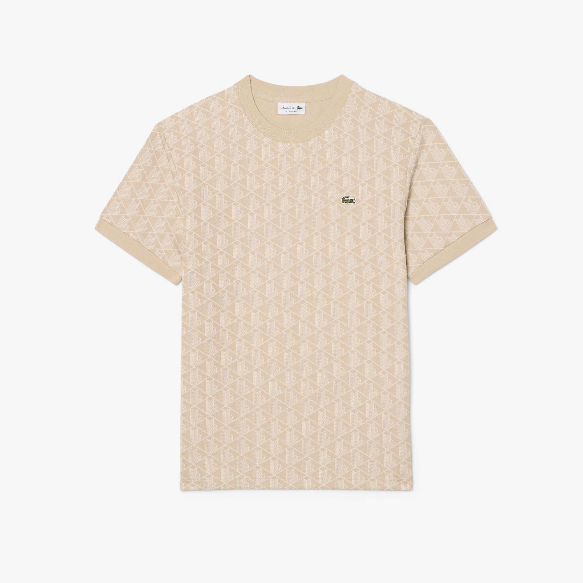 Áo Thun Lacoste Nam Dáng Suông Dệt Nổi Họa Tiết Monogram