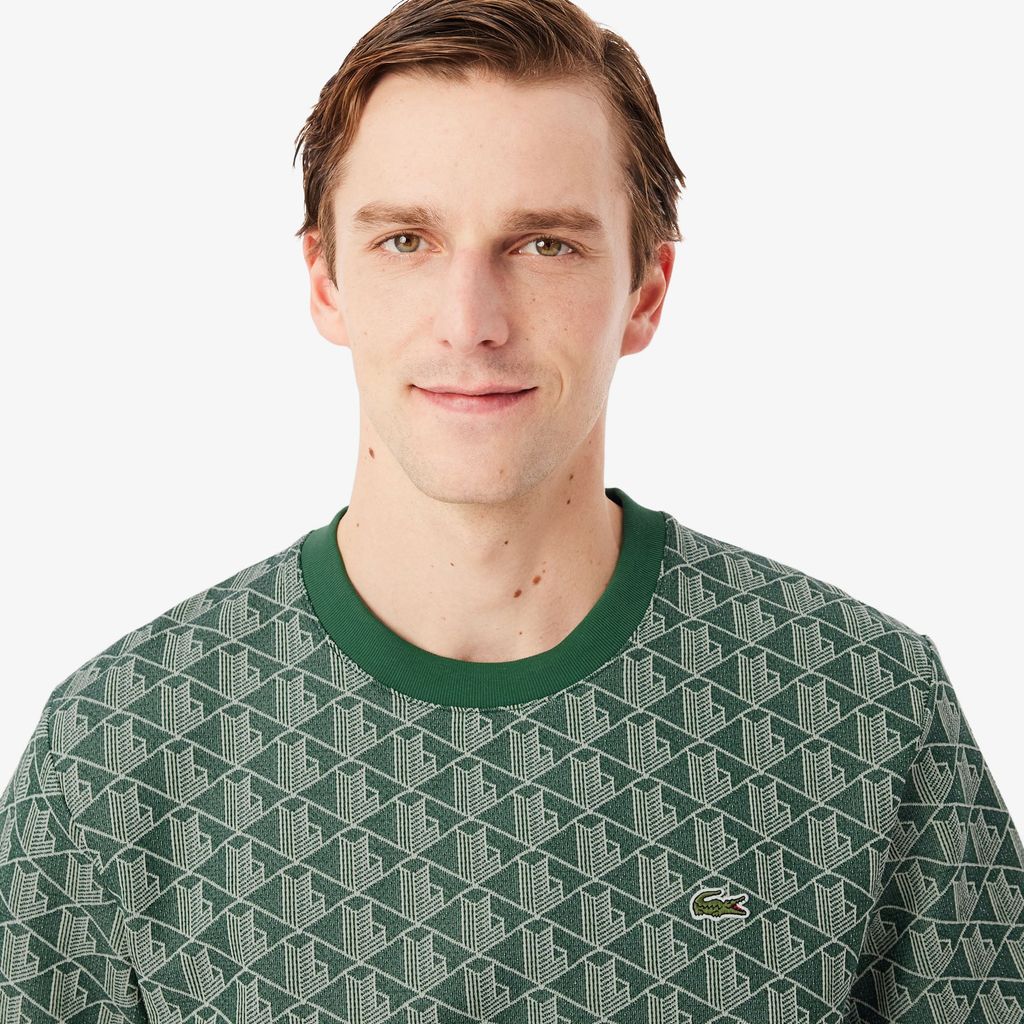 Áo Thun Lacoste Nam Dáng Suông Dệt Nổi Họa Tiết Monogram