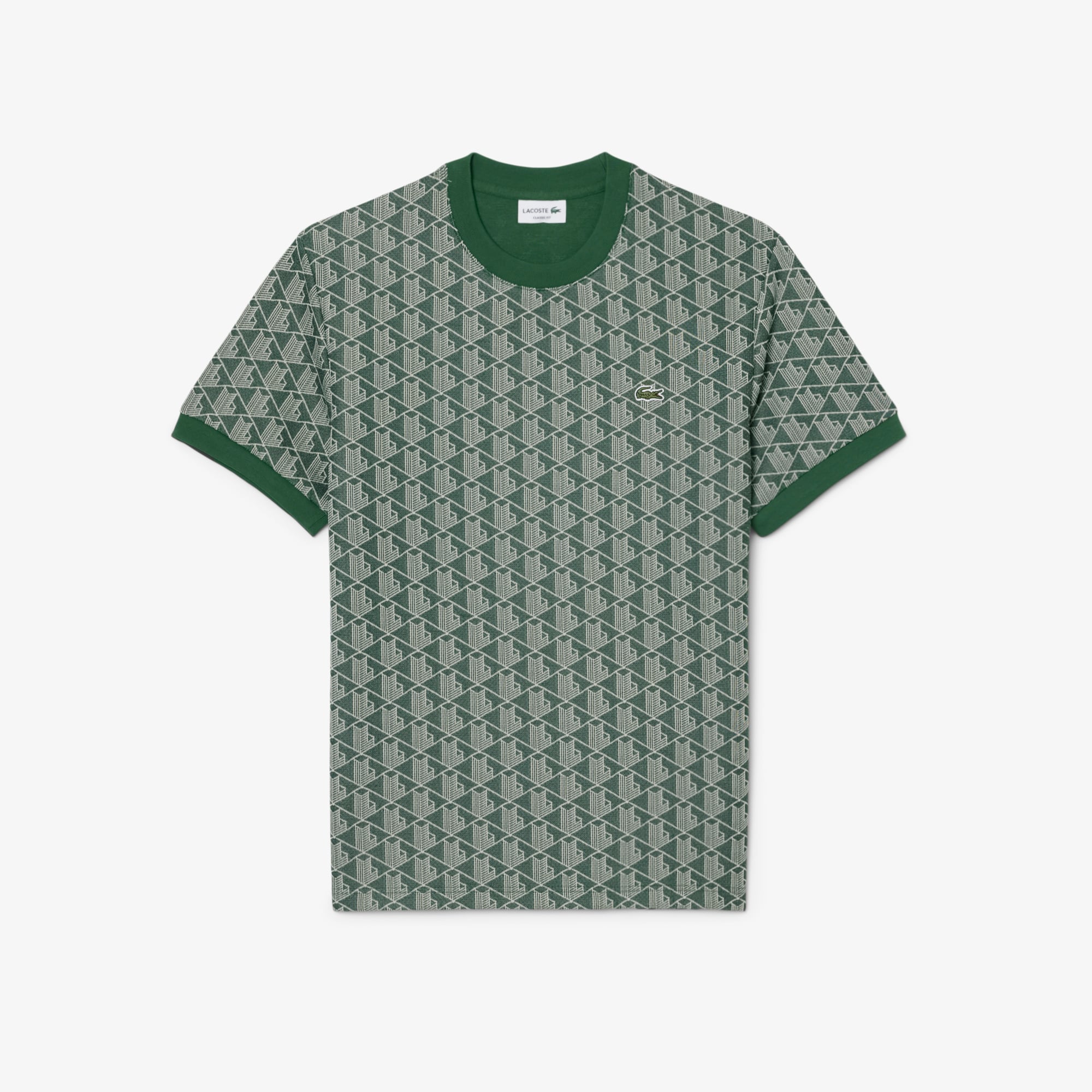 Áo Thun Lacoste Nam Dáng Suông Dệt Nổi Họa Tiết Monogram