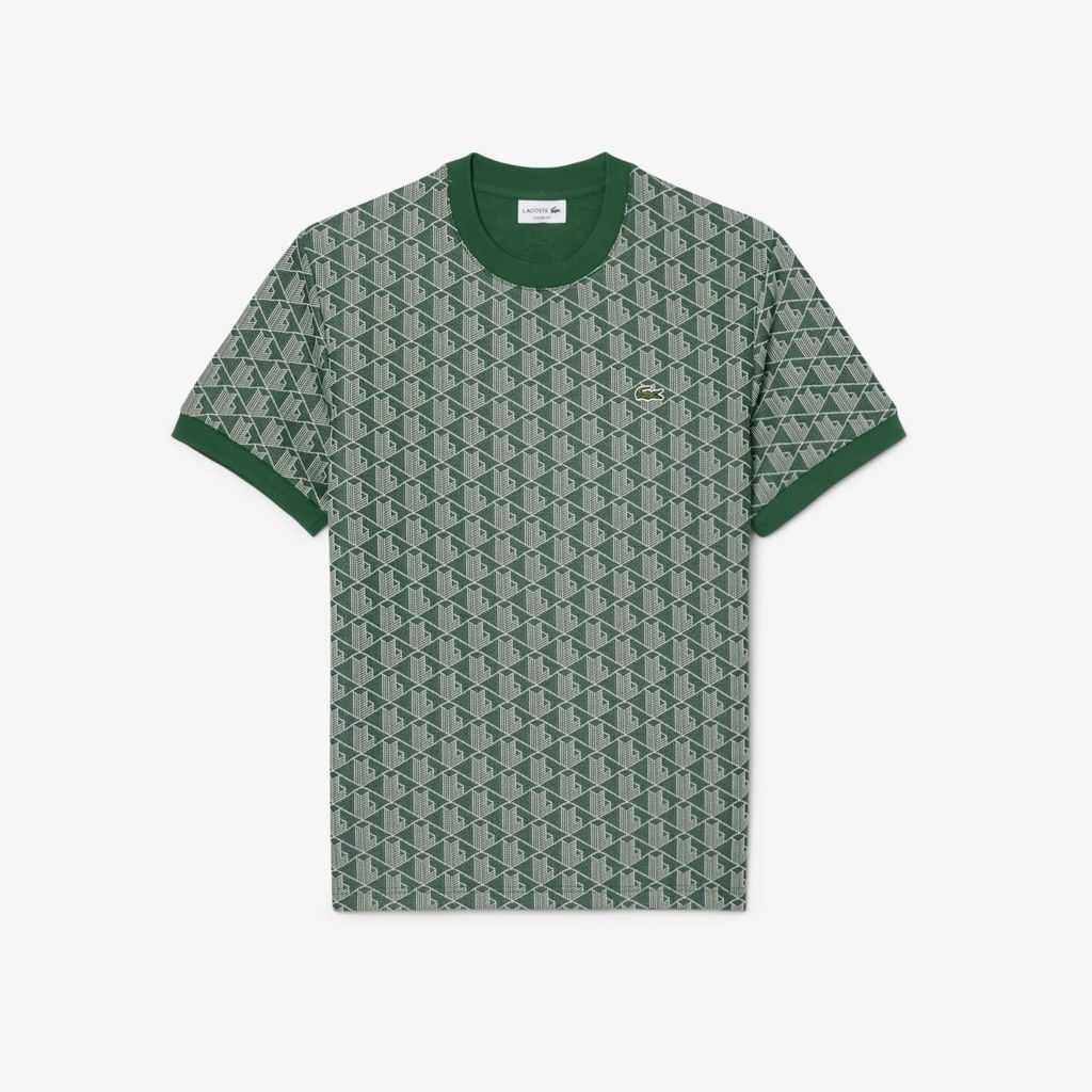 Áo Thun Lacoste Nam Dáng Suông Dệt Nổi Họa Tiết Monogram