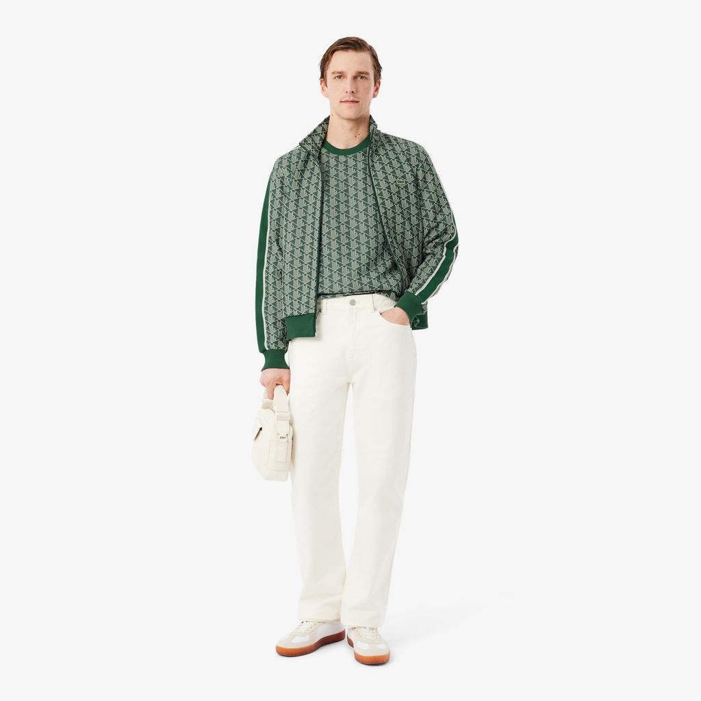 Áo Thun Lacoste Nam Dáng Suông Dệt Nổi Họa Tiết Monogram