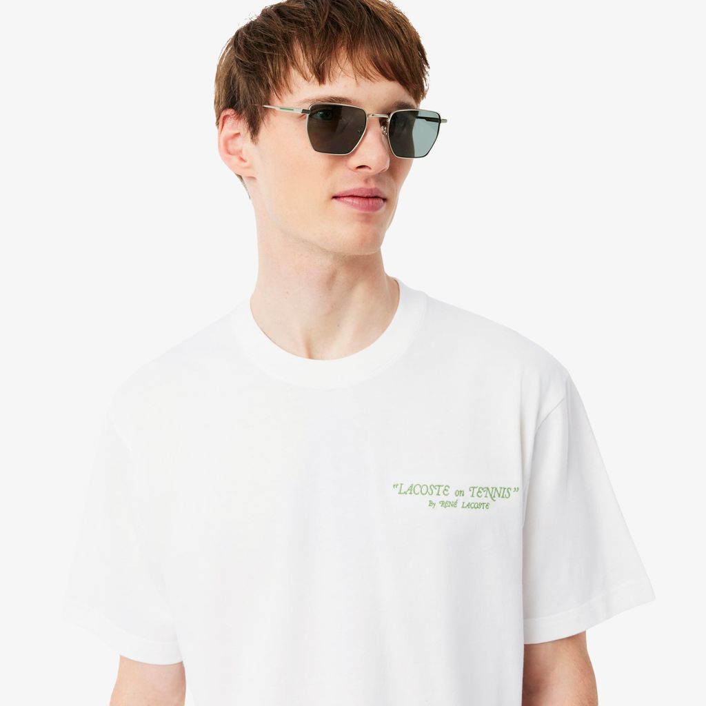Áo Thun Lacoste Nam Dáng Cổ Điển Chất Liệu Cotton Thêu