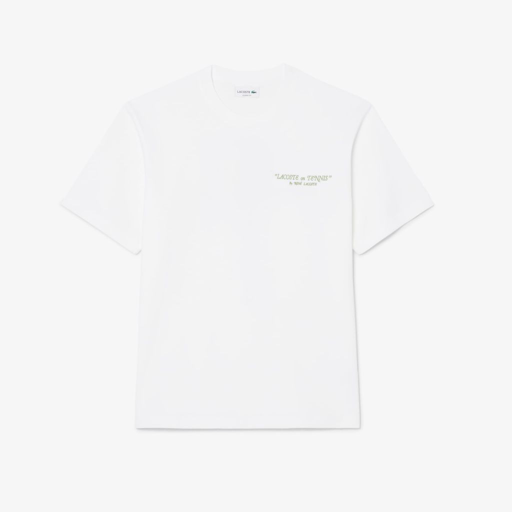 Áo Thun Lacoste Nam Dáng Cổ Điển Chất Liệu Cotton Thêu