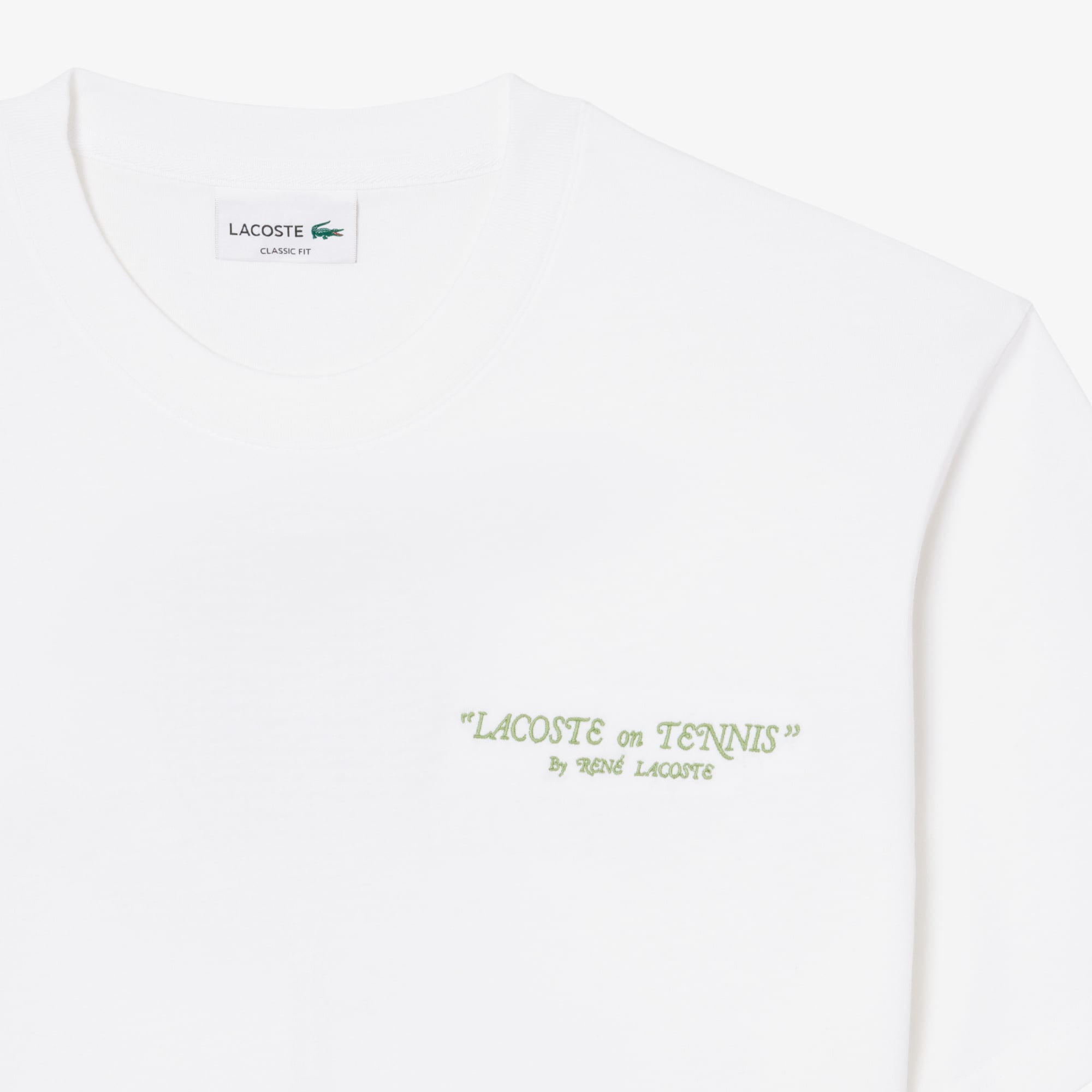 Áo Thun Lacoste Nam Dáng Cổ Điển Chất Liệu Cotton Thêu
