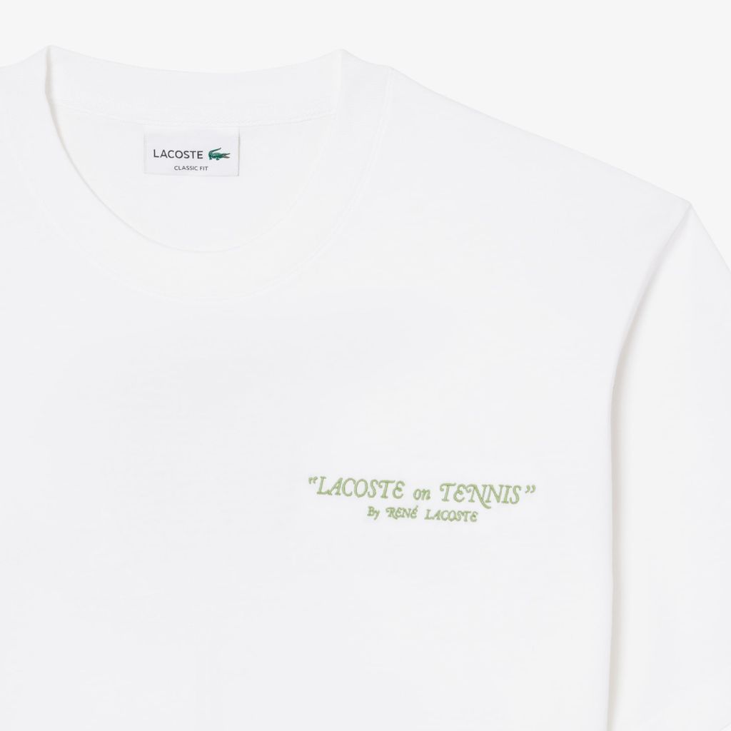 Áo Thun Lacoste Nam Dáng Cổ Điển Chất Liệu Cotton Thêu