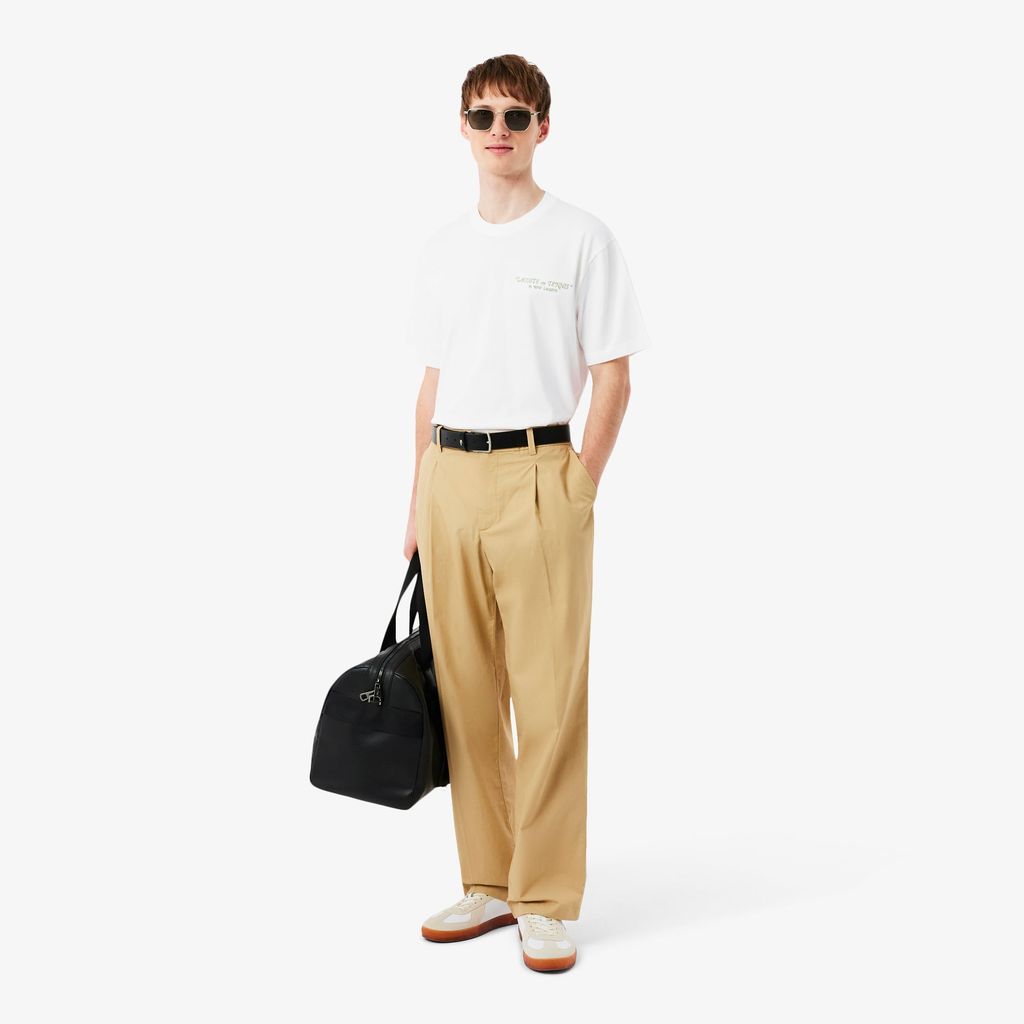 Áo Thun Lacoste Nam Dáng Cổ Điển Chất Liệu Cotton Thêu
