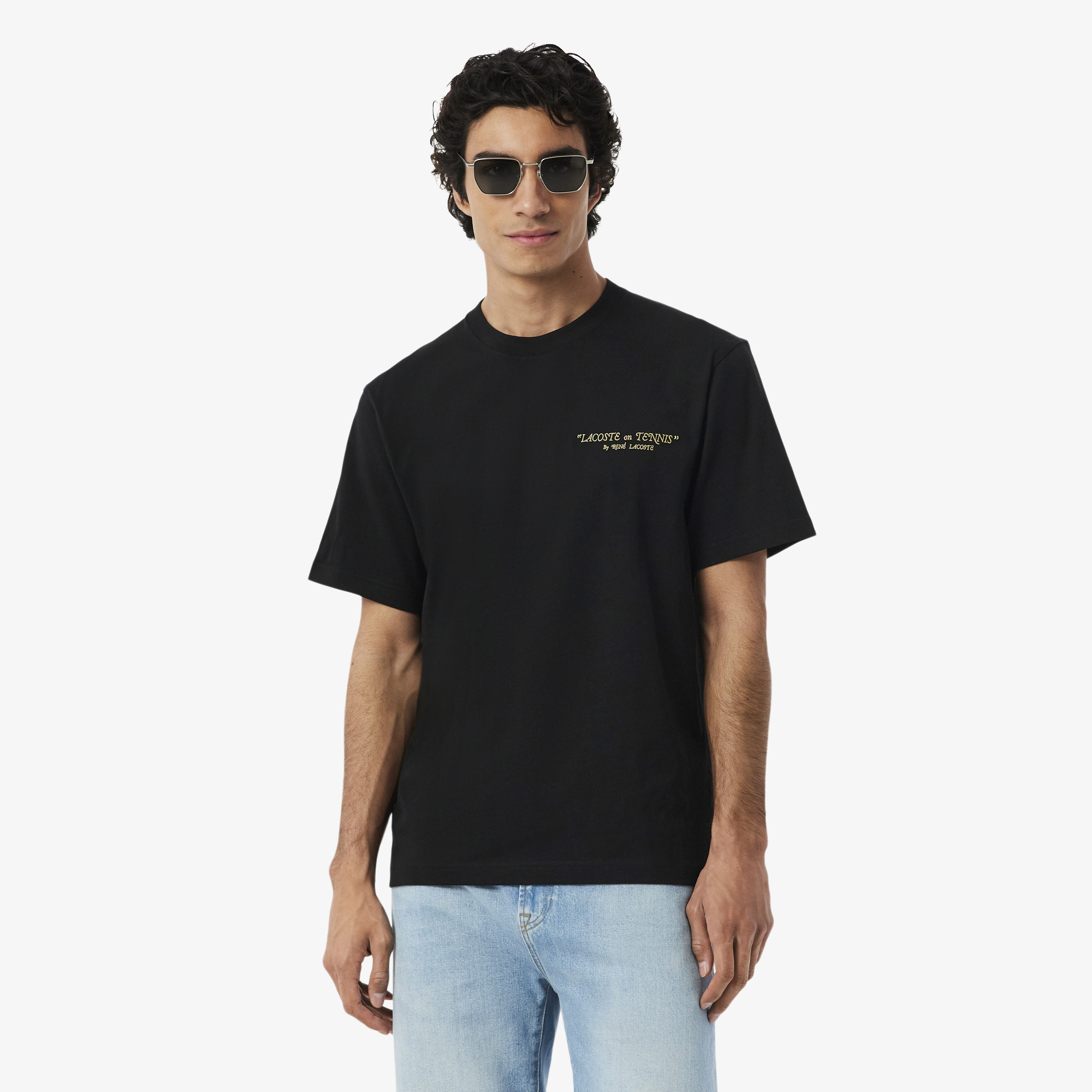 Áo Thun Lacoste Nam Dáng Cổ Điển Chất Liệu Cotton Thêu