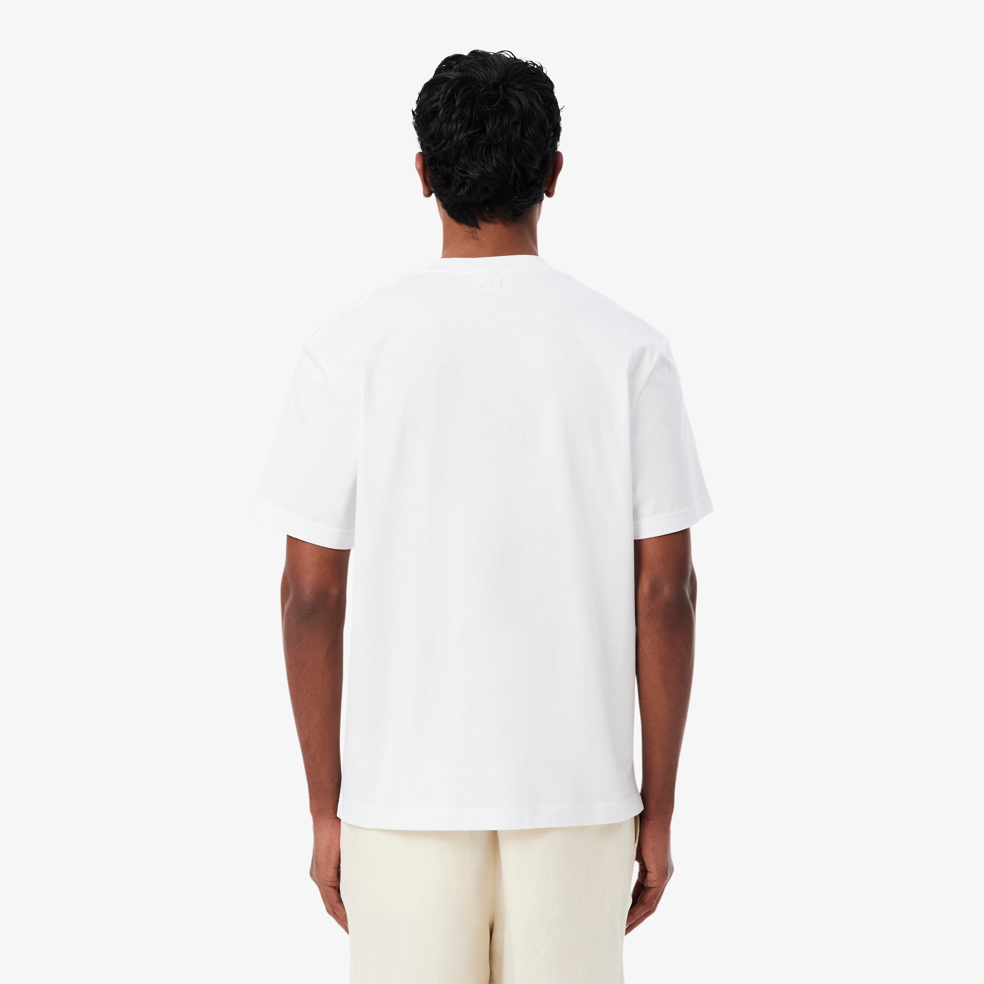 Áo Thun Lacoste Nam Dáng Cổ Điển Chất Liệu Cotton In Hình