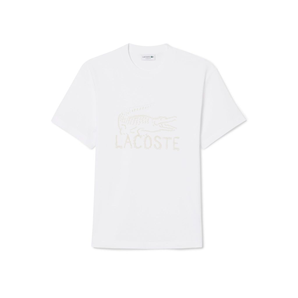 Áo Thun Lacoste Nam Dáng Cổ Điển Chất Liệu Cotton In Hình
