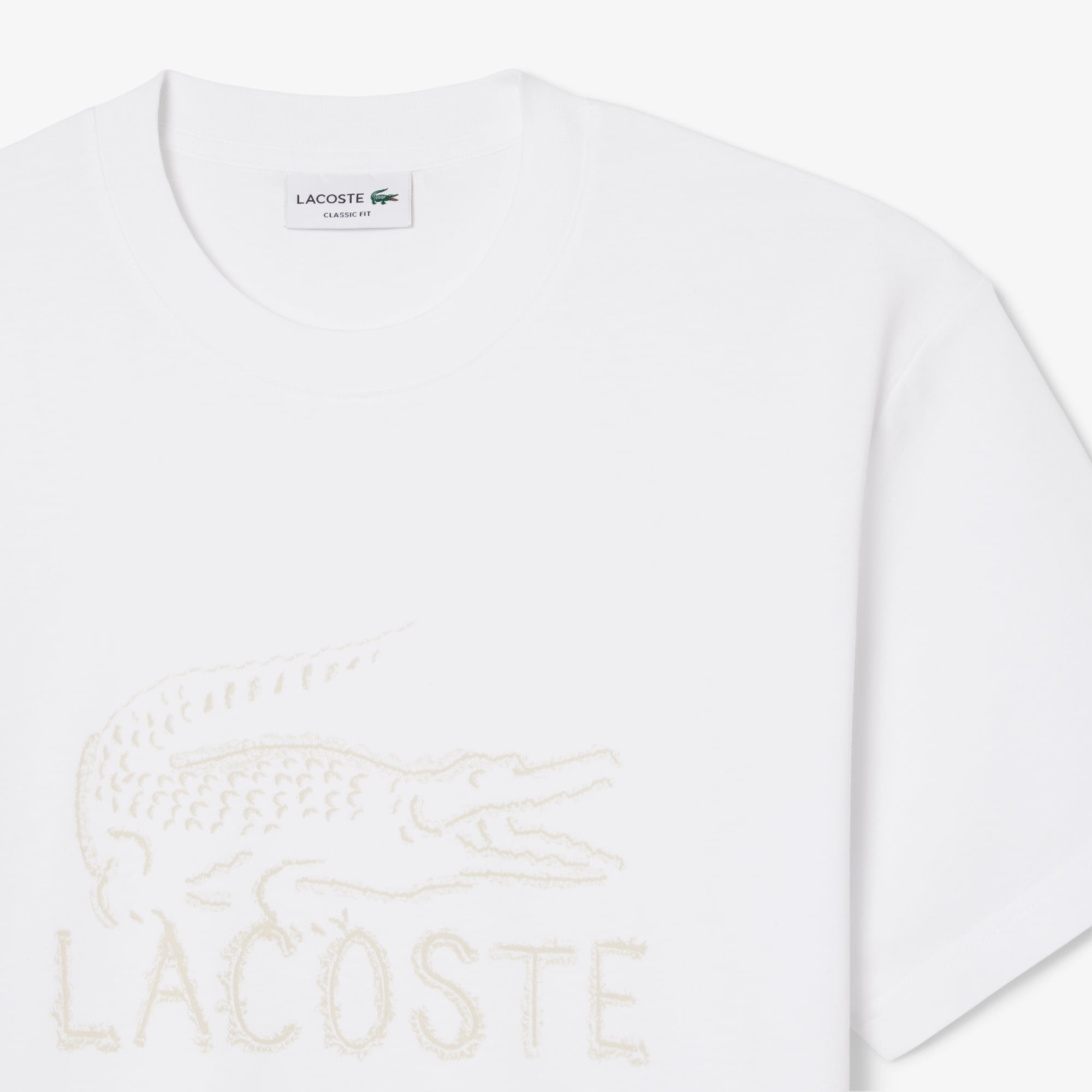 Áo Thun Lacoste Nam Dáng Cổ Điển Chất Liệu Cotton In Hình