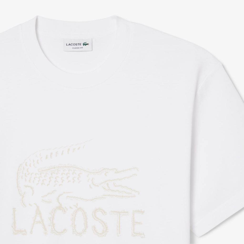 Áo Thun Lacoste Nam Dáng Cổ Điển Chất Liệu Cotton In Hình