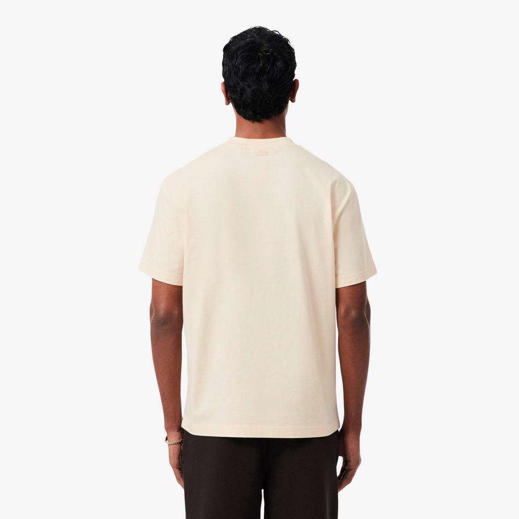 Áo Thun Lacoste Nam Dáng Cổ Điển Chất Liệu Cotton In Hình