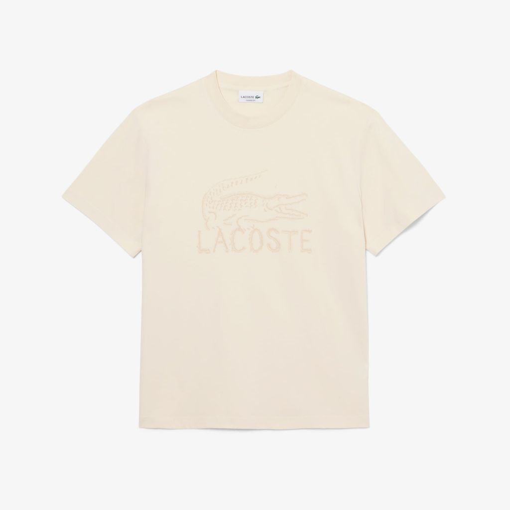 Áo Thun Lacoste Nam Dáng Cổ Điển Chất Liệu Cotton In Hình