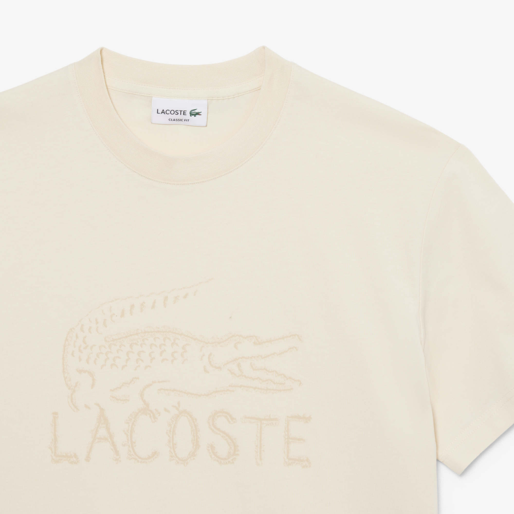 Áo Thun Lacoste Nam Dáng Cổ Điển Chất Liệu Cotton In Hình