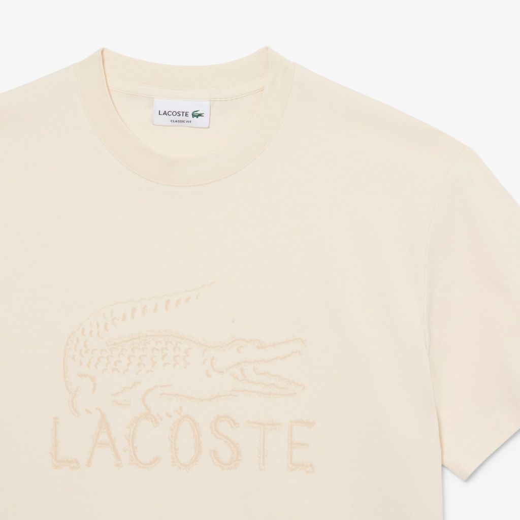 Áo Thun Lacoste Nam Dáng Cổ Điển Chất Liệu Cotton In Hình