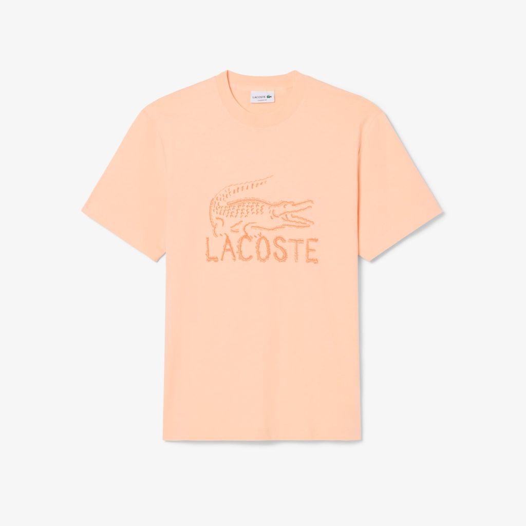 Áo Thun Lacoste Nam Dáng Cổ Điển Chất Liệu Cotton In Hình