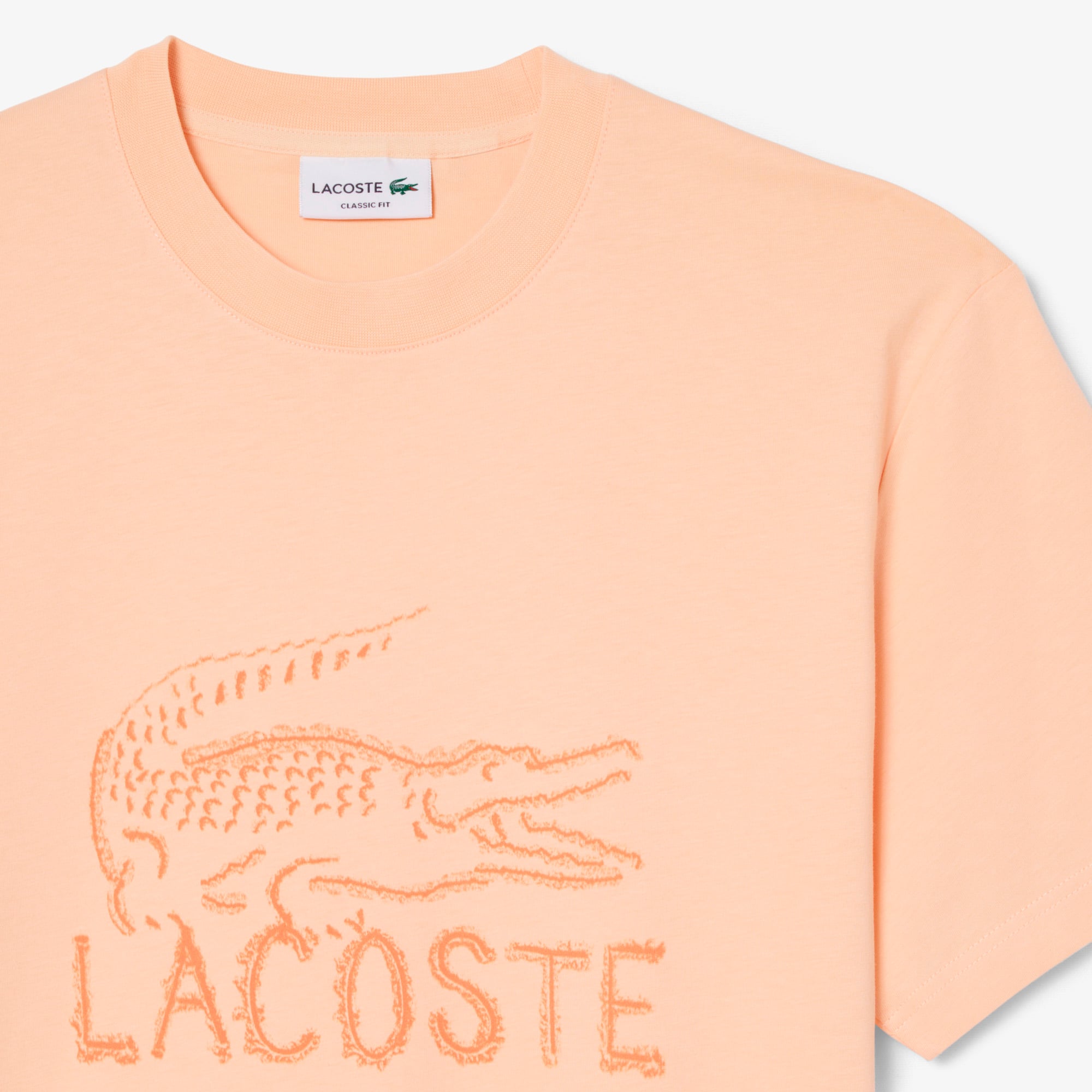 Áo Thun Lacoste Nam Dáng Cổ Điển Chất Liệu Cotton In Hình