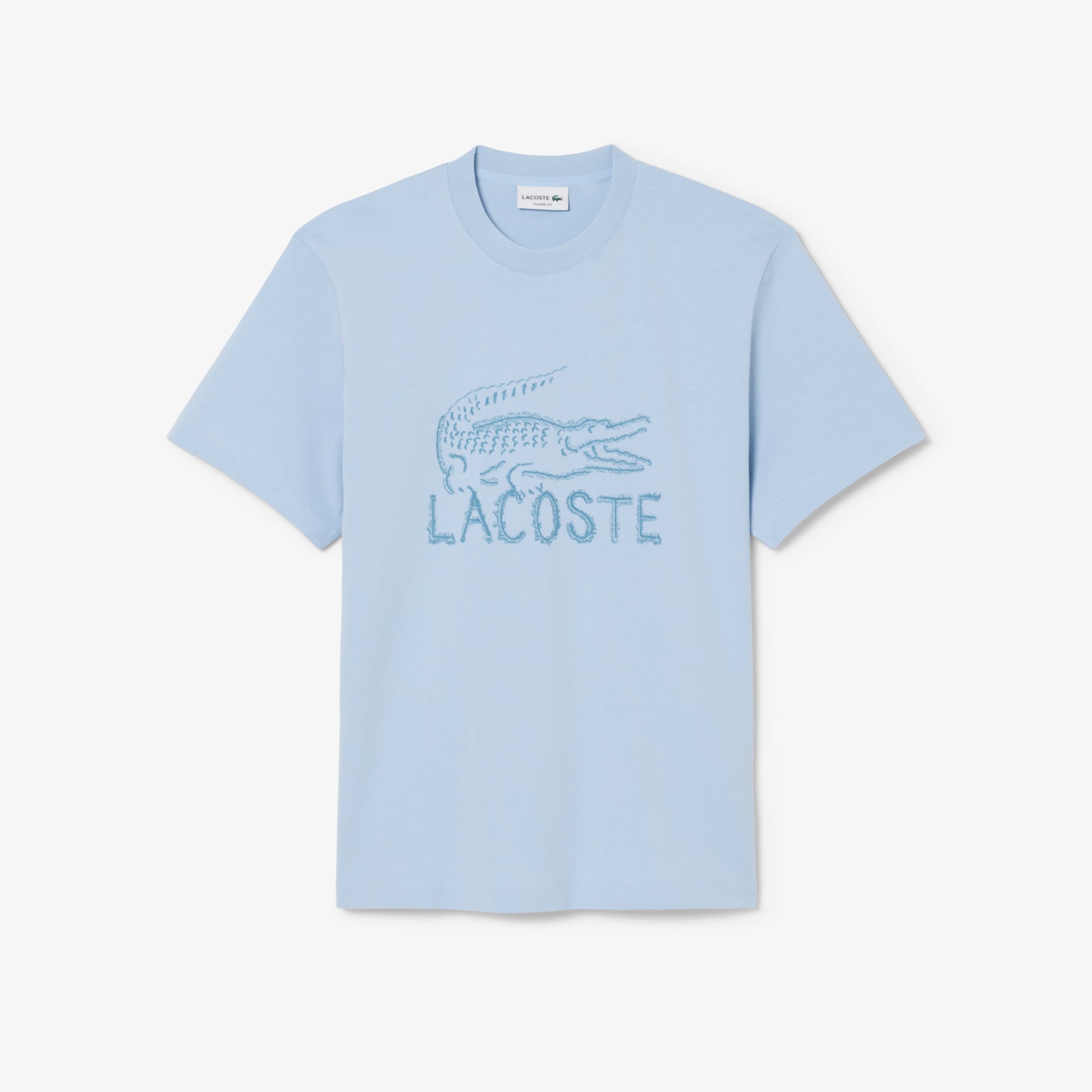 Áo Thun Lacoste Nam Dáng Cổ Điển Chất Liệu Cotton In Hình
