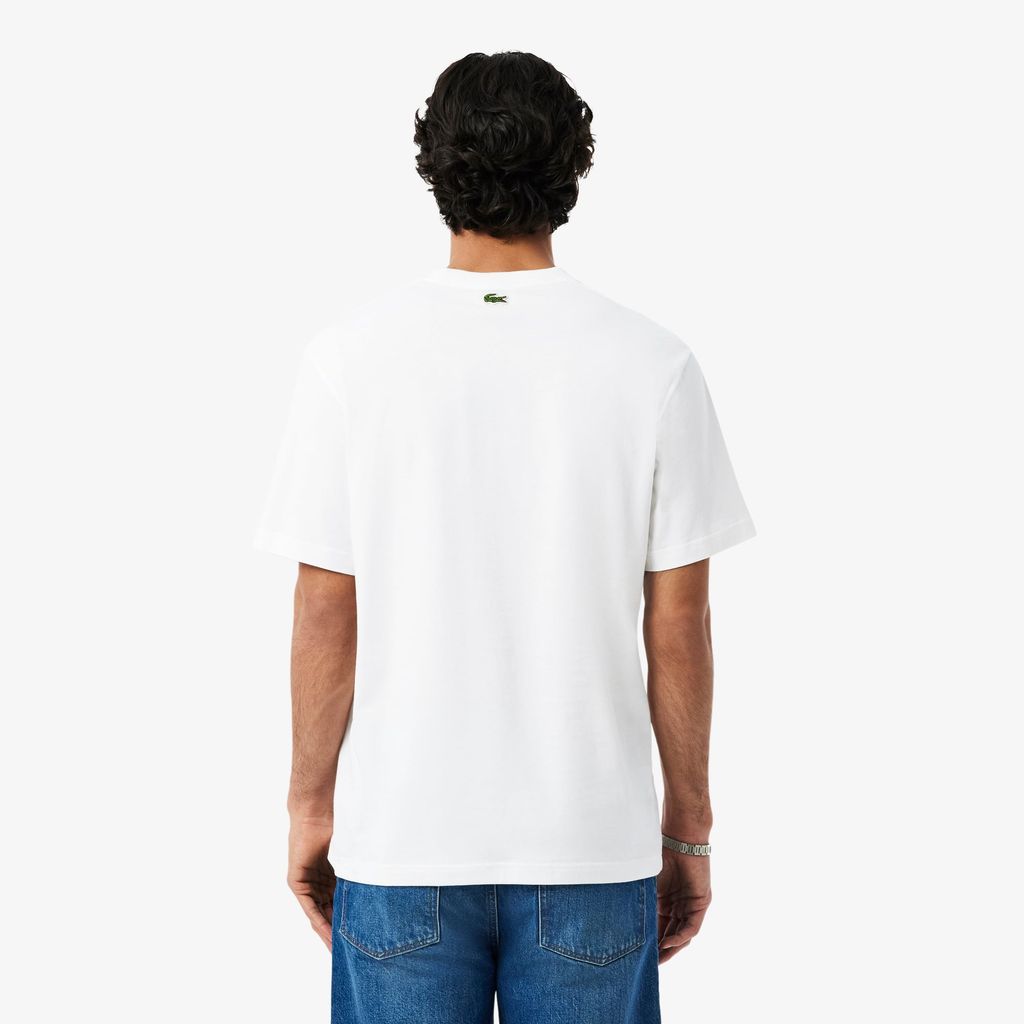 Áo Thun Lacoste Nam Dáng Cổ Điển Chất Liệu Cotton In Hình