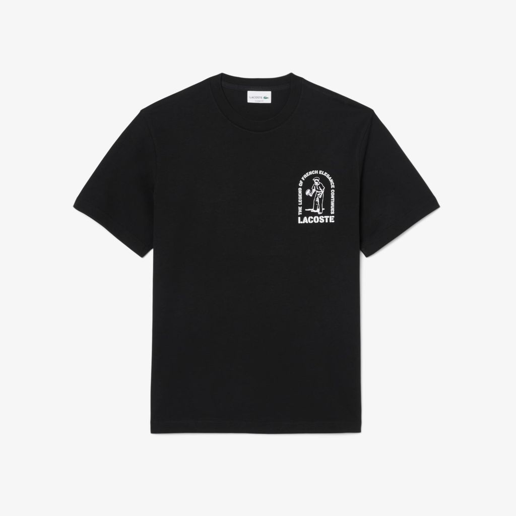 Áo Thun Lacoste Nam Dáng Cổ Điển Chất Liệu Cotton In Hình