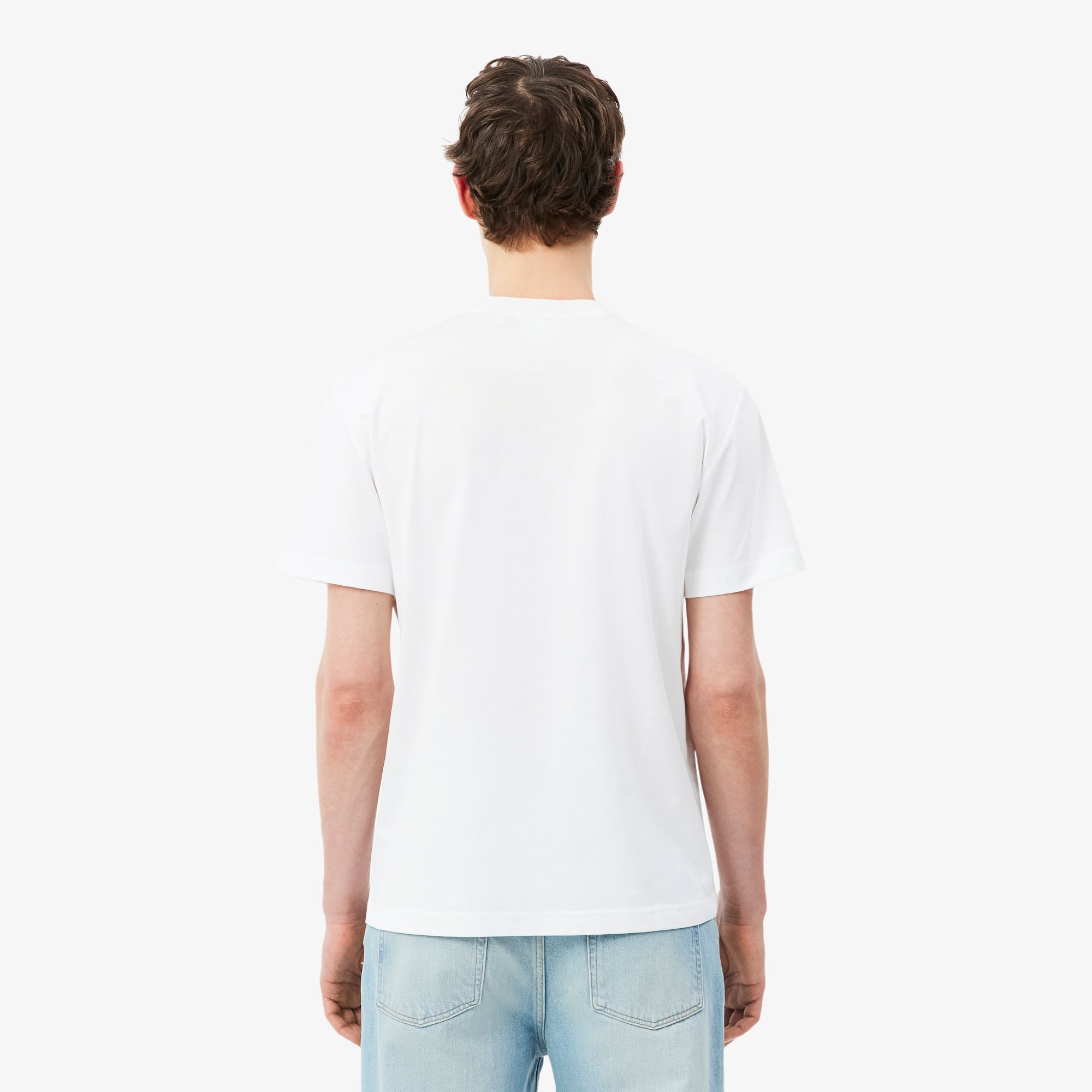 Áo Thun Lacoste Nam Dáng Cổ Điển Chất Liệu Cotton In Hình