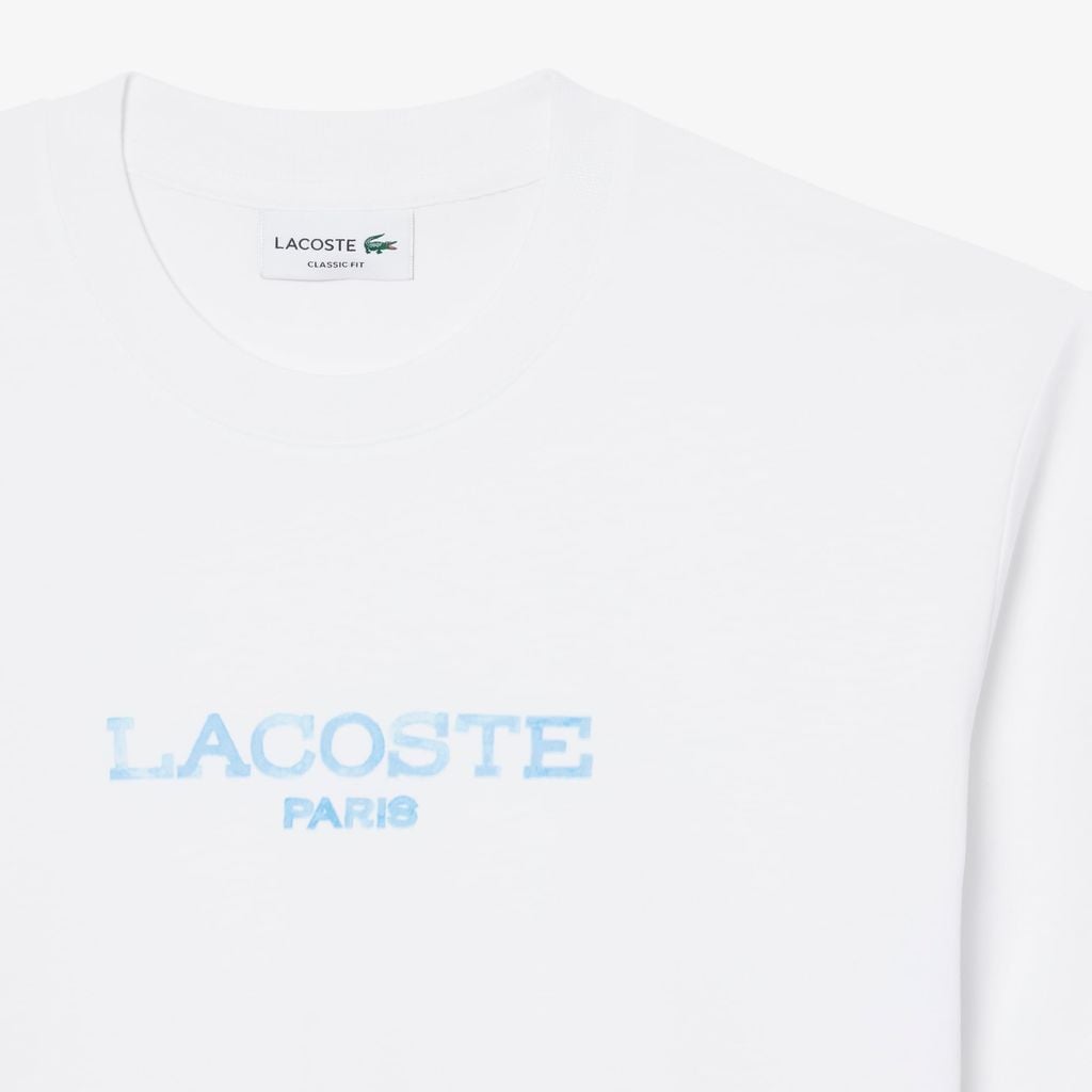 Áo Thun Lacoste Nam Dáng Cổ Điển Chất Liệu Cotton In Hình