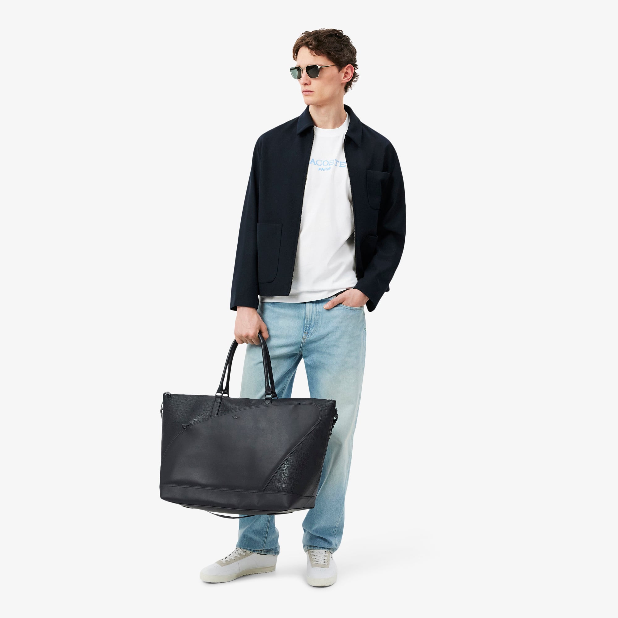 Áo Thun Lacoste Nam Dáng Cổ Điển Chất Liệu Cotton In Hình