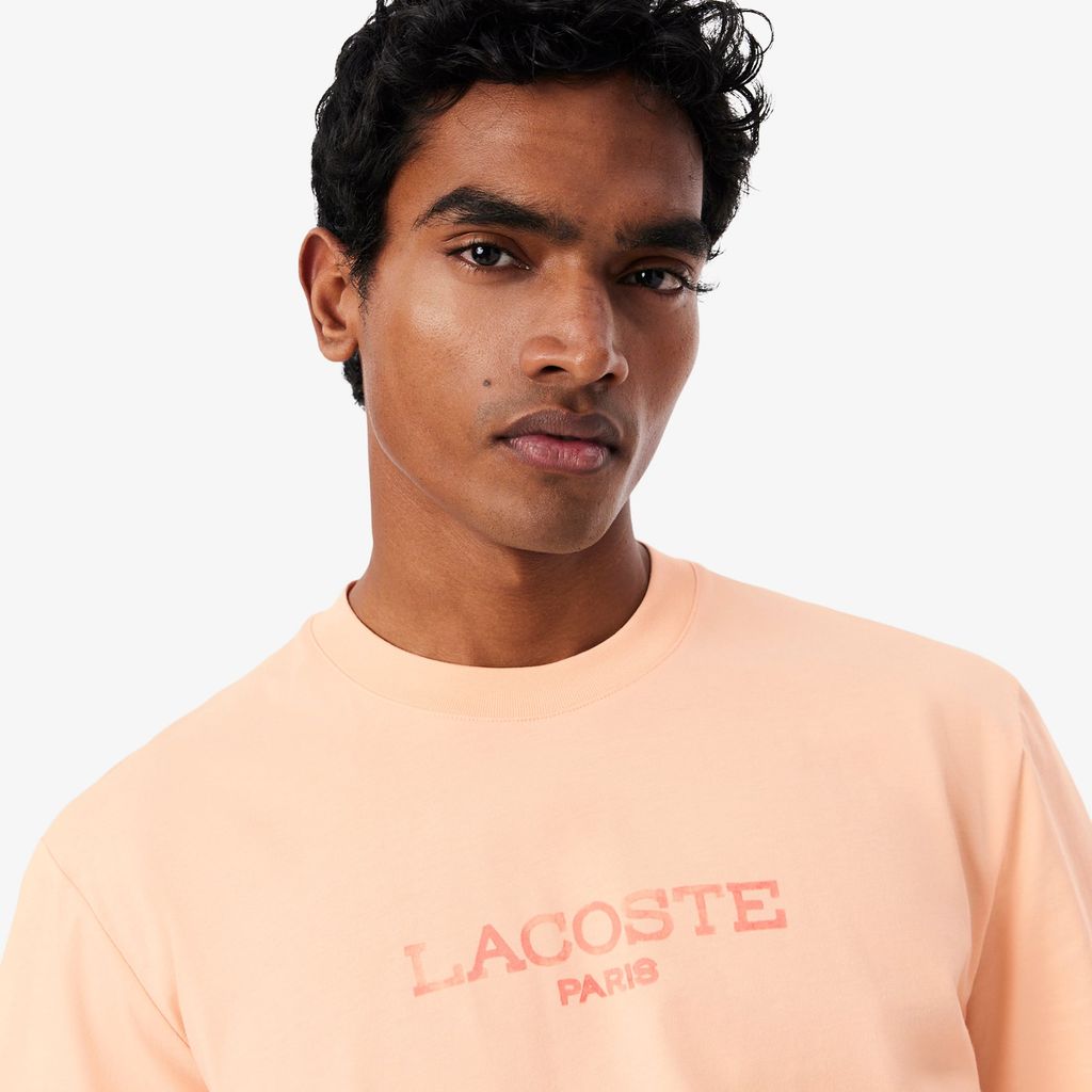 Áo Thun Lacoste Nam Dáng Cổ Điển Chất Liệu Cotton In Hình