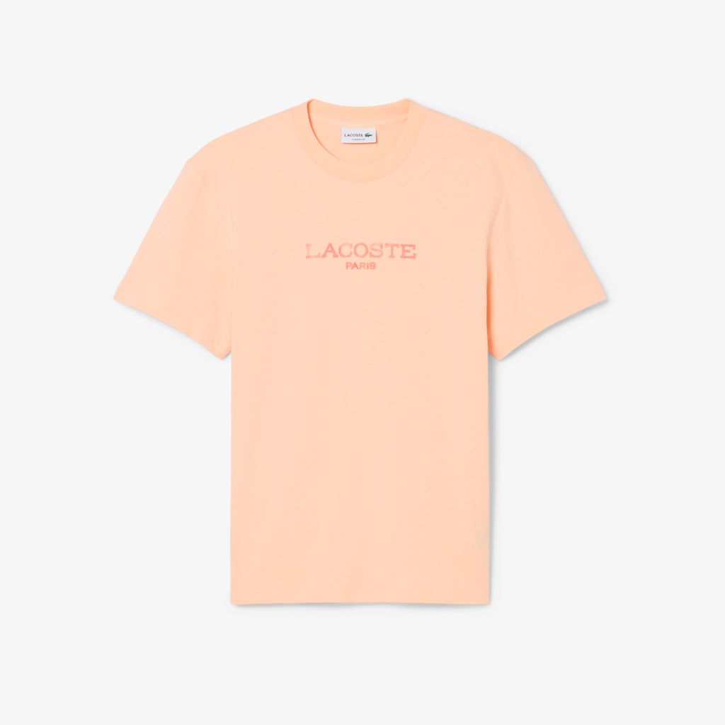 Áo Thun Lacoste Nam Dáng Cổ Điển Chất Liệu Cotton In Hình