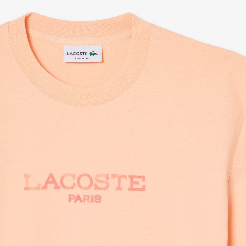 Áo Thun Lacoste Nam Dáng Cổ Điển Chất Liệu Cotton In Hình