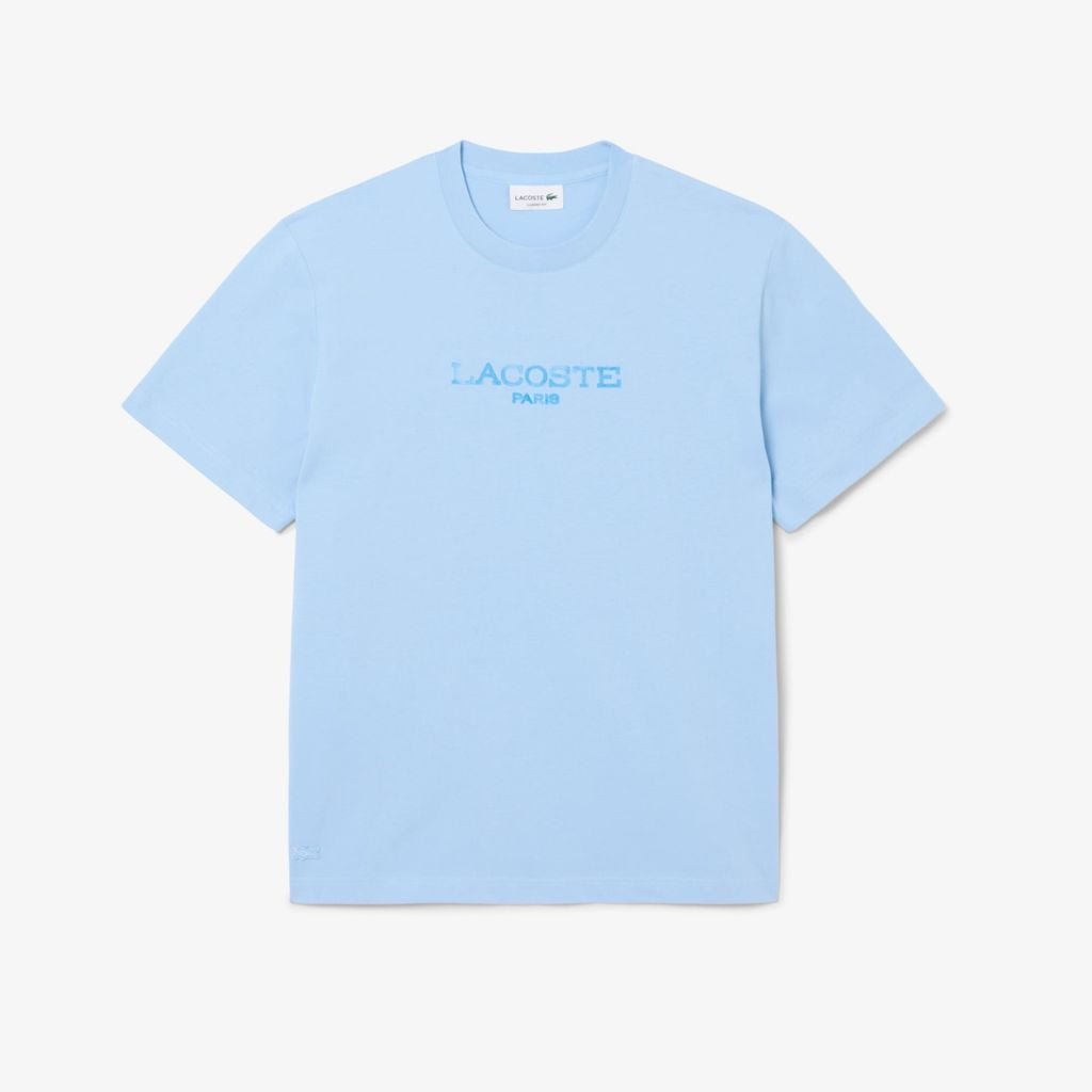 Áo Thun Lacoste Nam Dáng Cổ Điển Chất Liệu Cotton In Hình