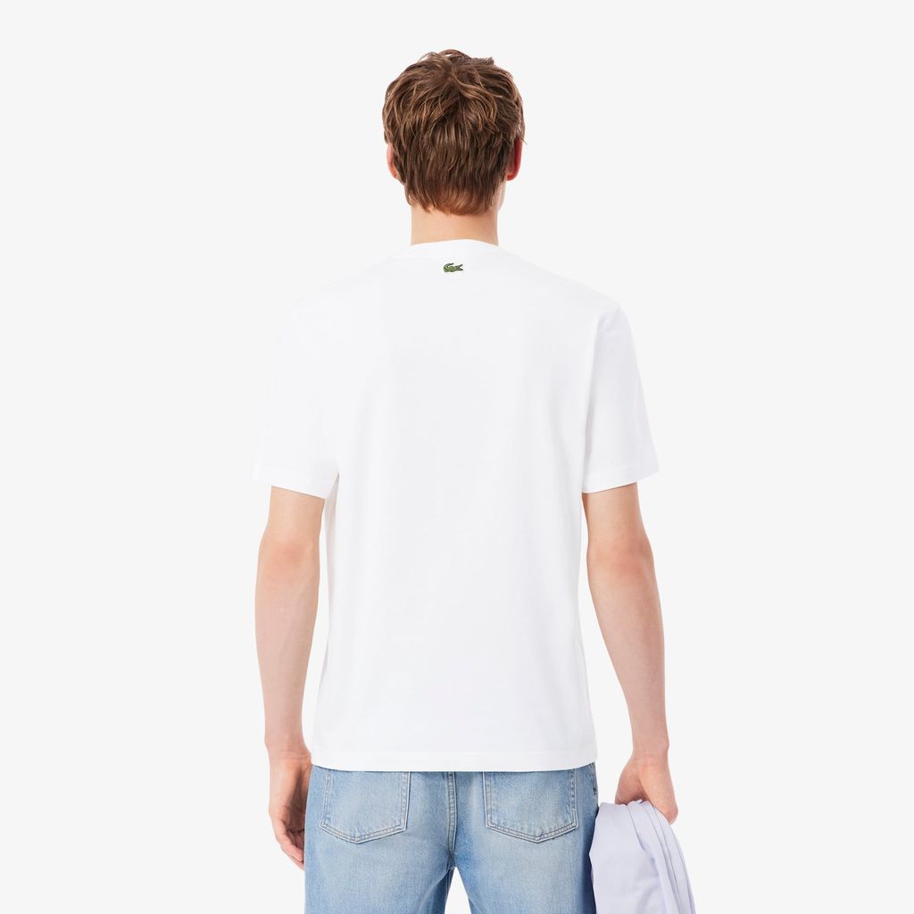 Áo Thun Lacoste Nam Dáng Cổ Điển Chất Liệu Cotton In Hình