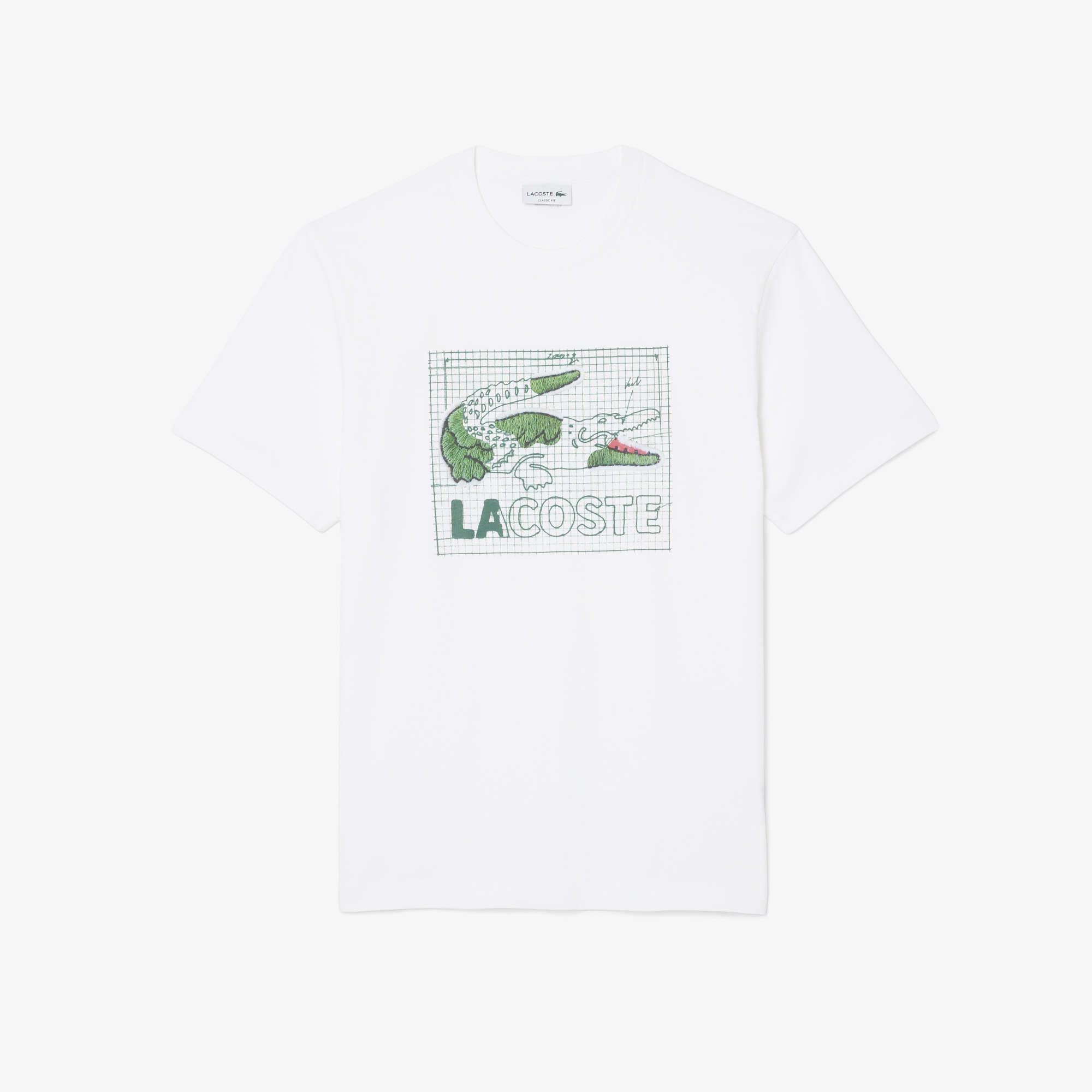 Áo Thun Lacoste Nam Dáng Cổ Điển Chất Liệu Cotton In Hình