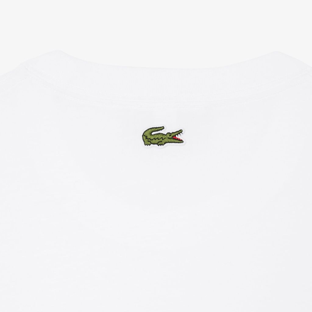 Áo Thun Lacoste Nam Dáng Cổ Điển Chất Liệu Cotton In Hình