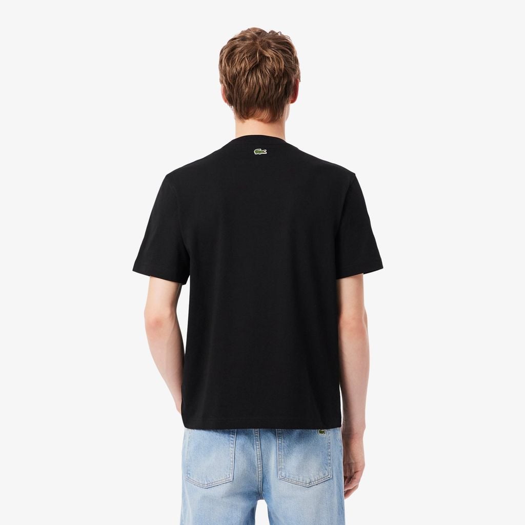 Áo Thun Lacoste Nam Dáng Cổ Điển Chất Liệu Cotton In Hình