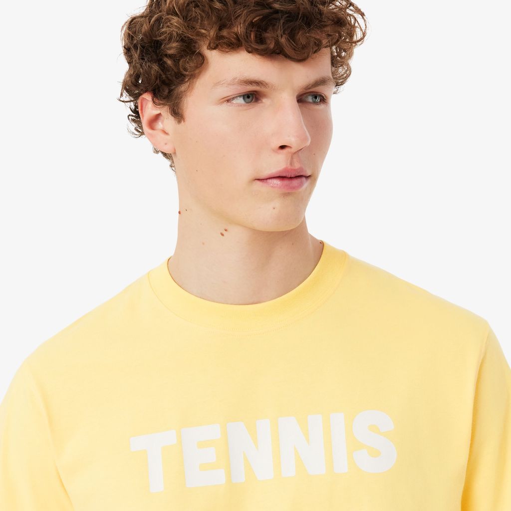 Áo Thun Lacoste Nam Dáng Cổ Điển Chất Liệu Cotton In Hình