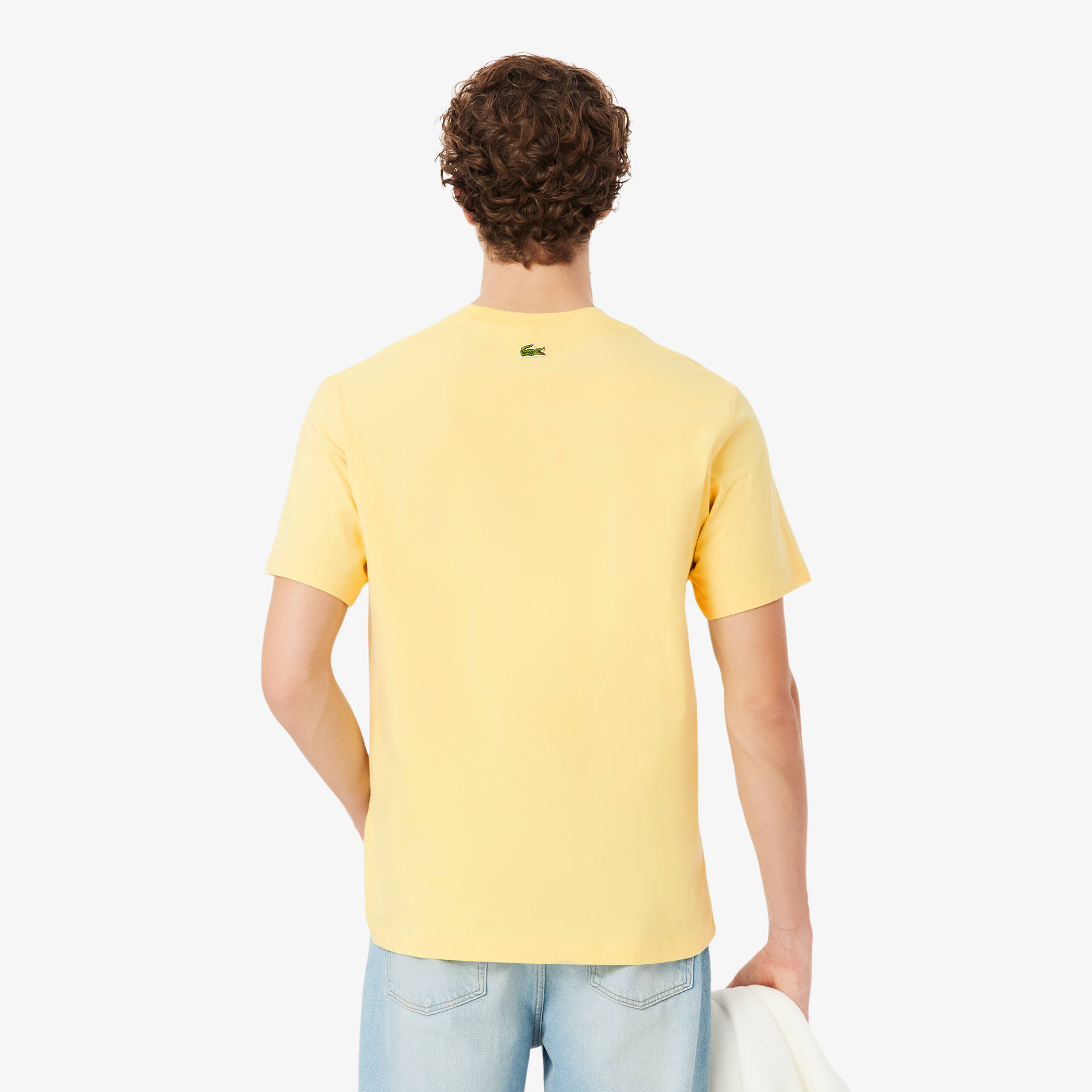Áo Thun Lacoste Nam Dáng Cổ Điển Chất Liệu Cotton In Hình