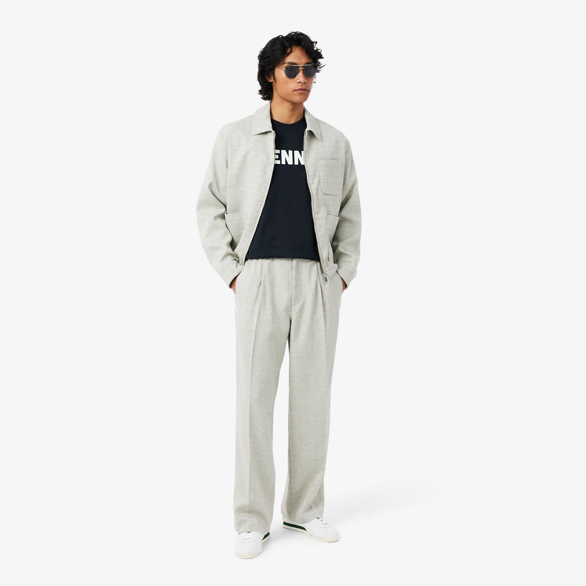 Áo Thun Lacoste Nam Dáng Cổ Điển Chất Liệu Cotton In Hình