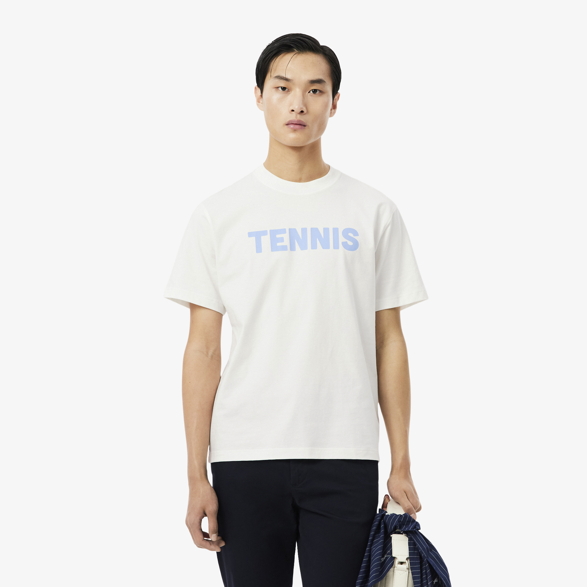 Áo Thun Lacoste Nam Dáng Cổ Điển Chất Liệu Cotton In Hình