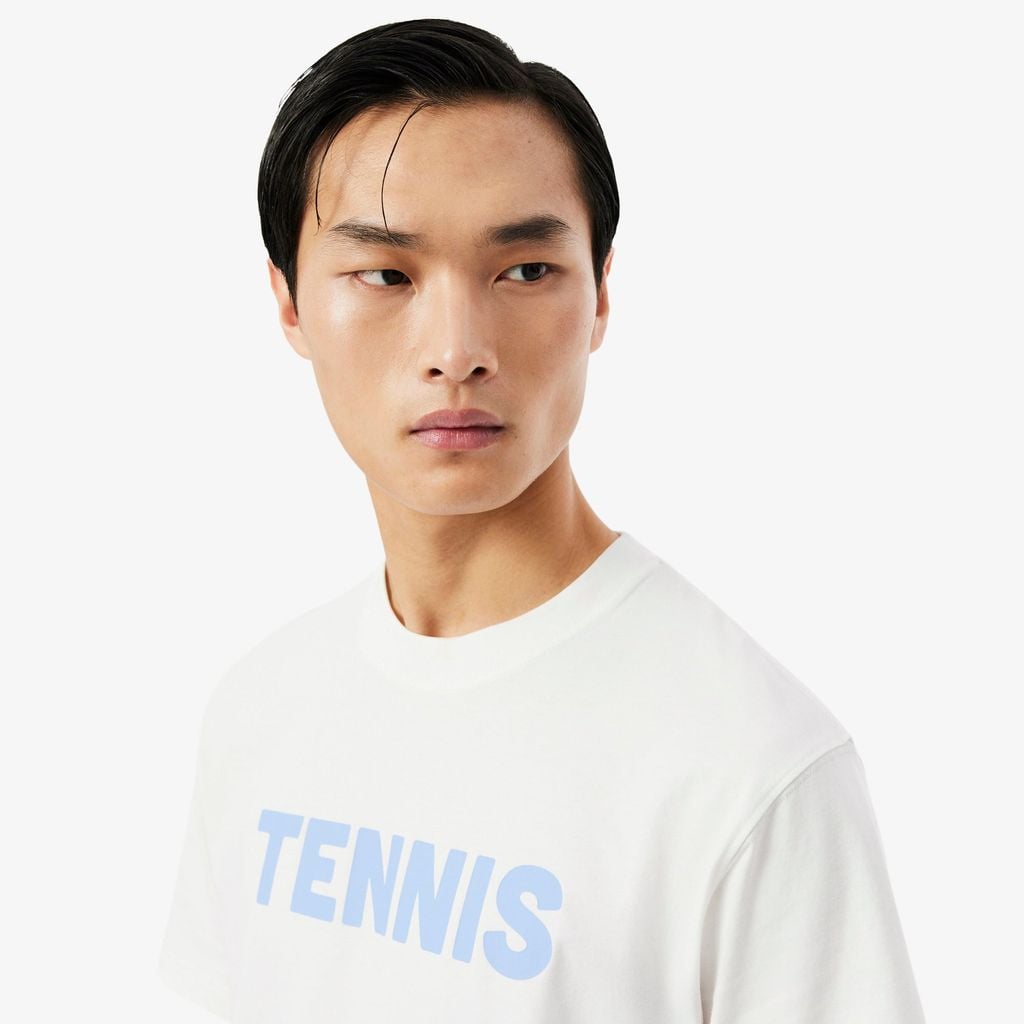 Áo Thun Lacoste Nam Dáng Cổ Điển Chất Liệu Cotton In Hình