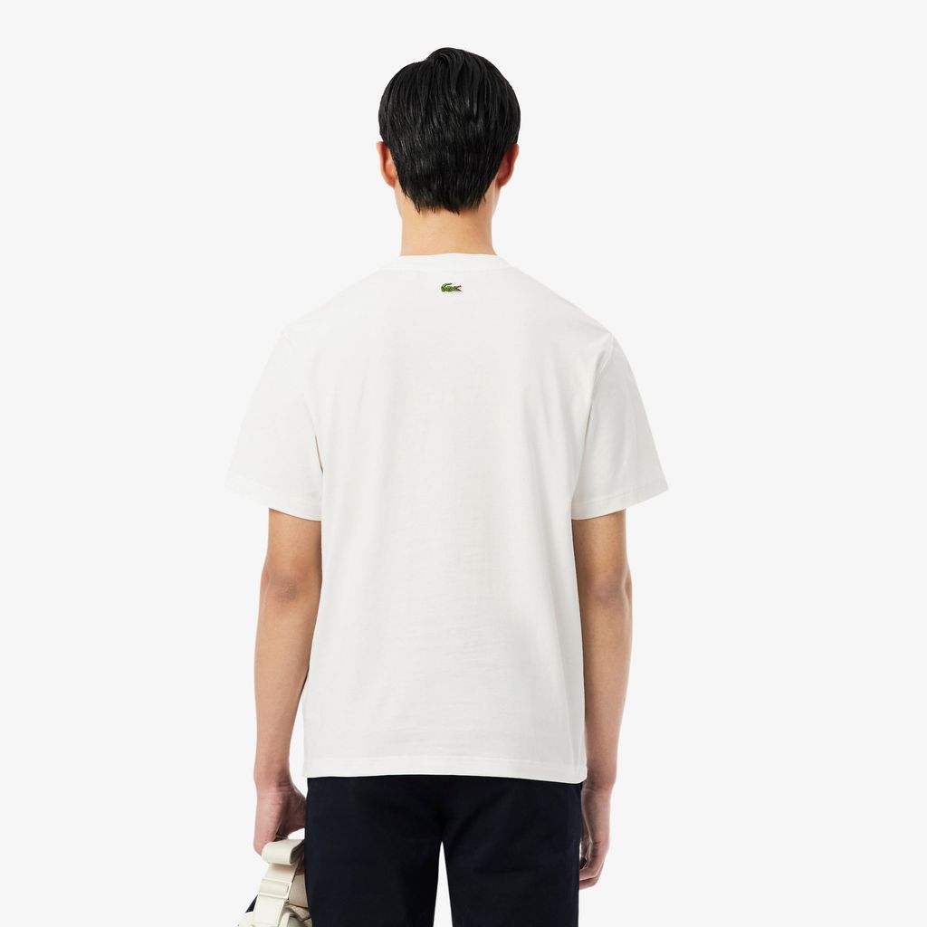 Áo Thun Lacoste Nam Dáng Cổ Điển Chất Liệu Cotton In Hình