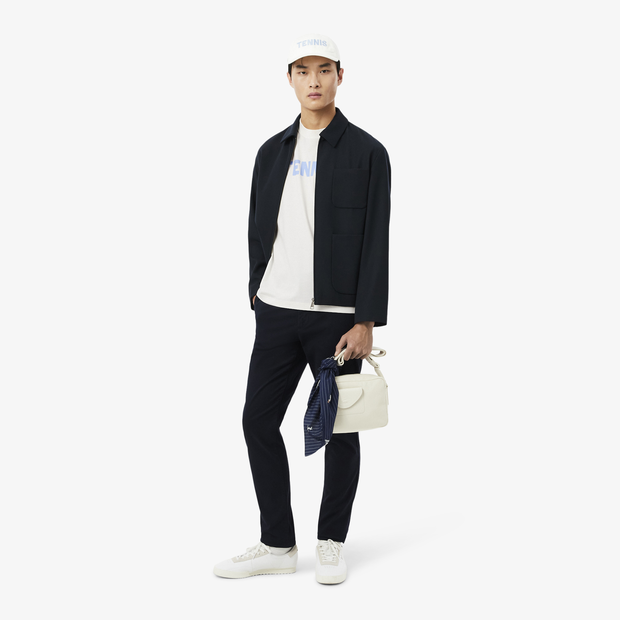 Áo Thun Lacoste Nam Dáng Cổ Điển Chất Liệu Cotton In Hình