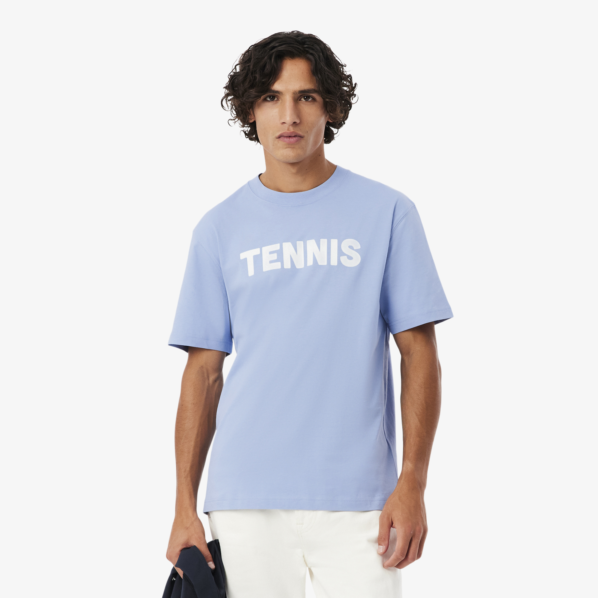 Áo Thun Lacoste Nam Dáng Cổ Điển Chất Liệu Cotton In Hình