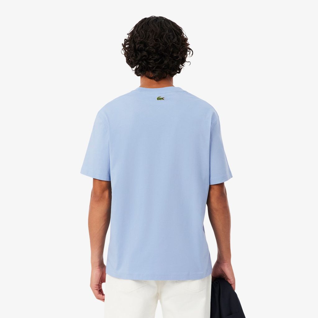 Áo Thun Lacoste Nam Dáng Cổ Điển Chất Liệu Cotton In Hình