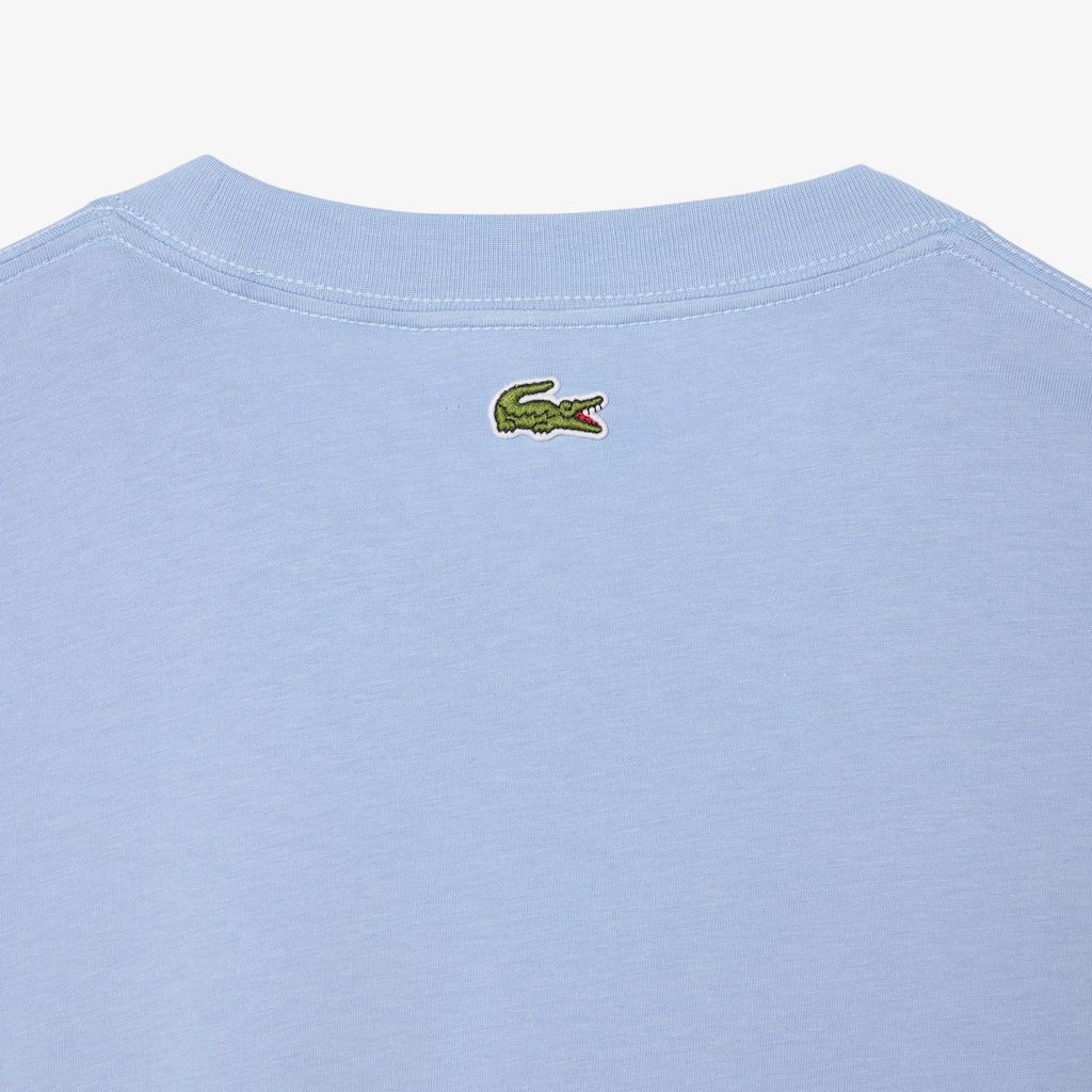 Áo Thun Lacoste Nam Dáng Cổ Điển Chất Liệu Cotton In Hình