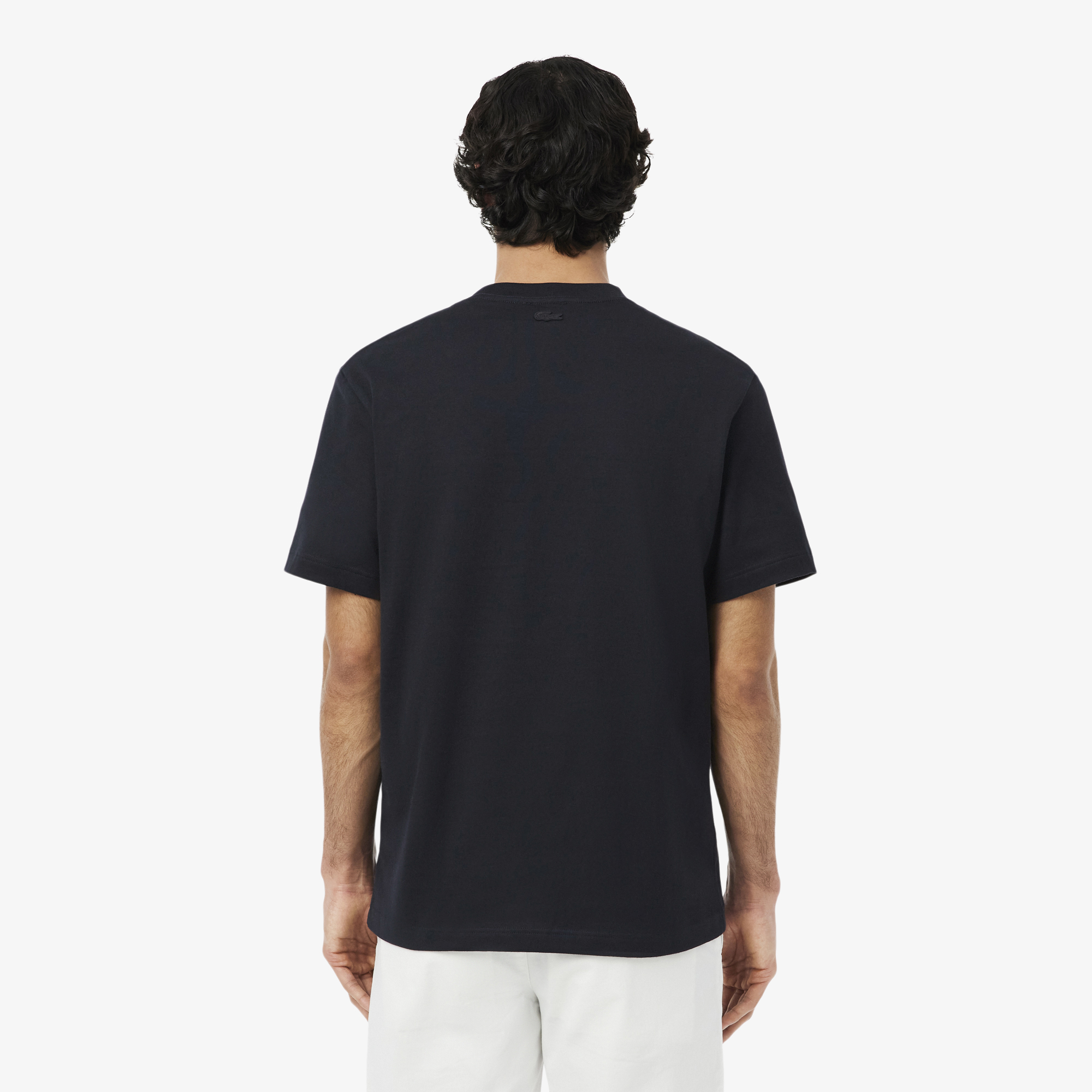 Áo Thun Lacoste Nam Dáng Cổ Điển Chất Liệu Jersey Dày Dặn Họa Tiết Thêu