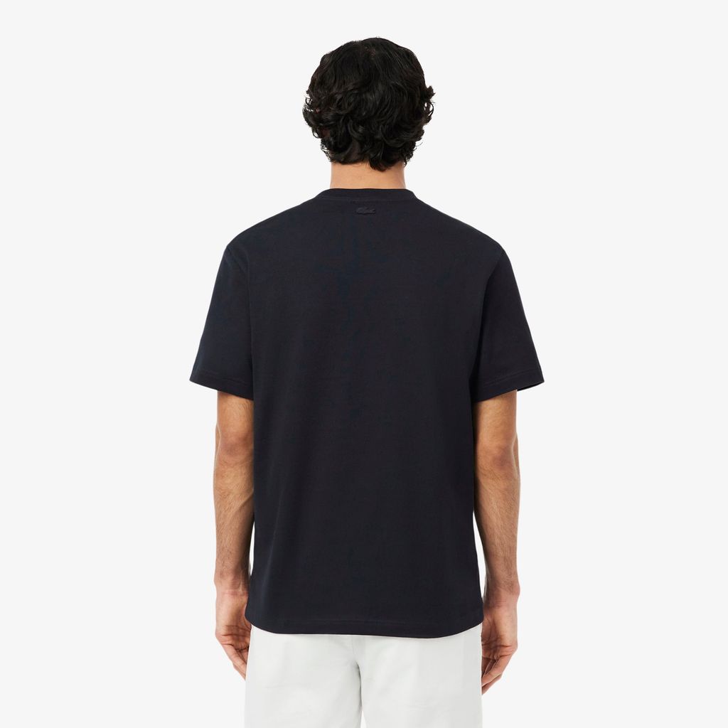 Áo Thun Lacoste Nam Dáng Cổ Điển Chất Liệu Jersey Dày Dặn Họa Tiết Thêu