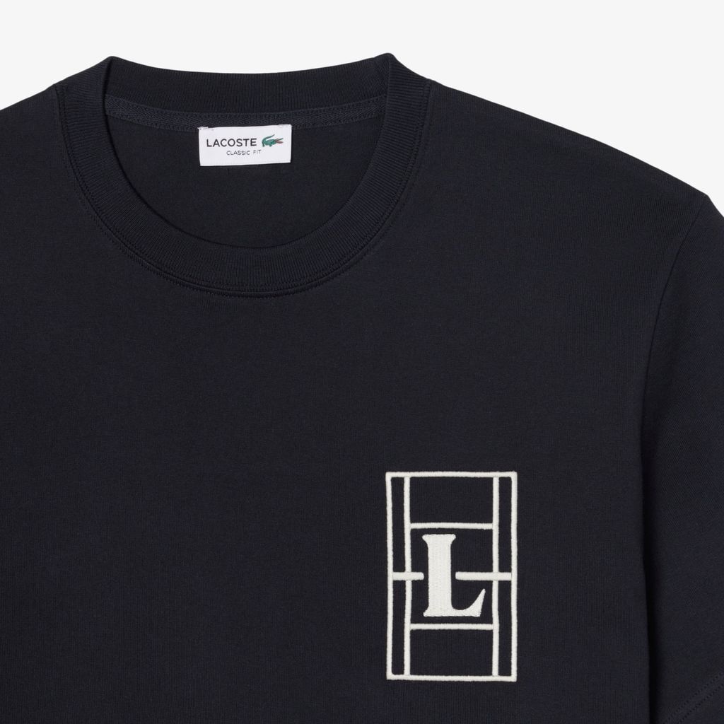 Áo Thun Lacoste Nam Dáng Cổ Điển Chất Liệu Jersey Dày Dặn Họa Tiết Thêu