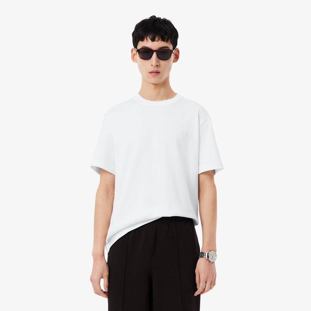 Áo Thun Lacoste Nam Dáng Cổ Điển Chất Liệu Jersey In Hình